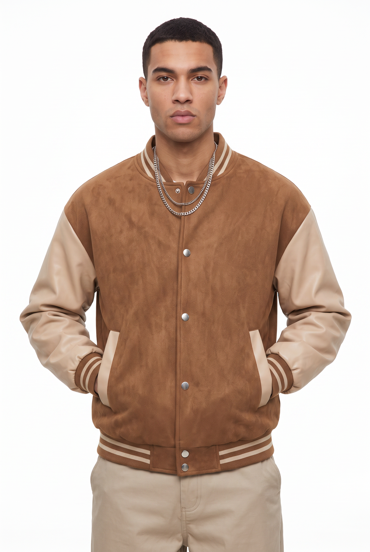 Suede Brown Varsity Jacket
