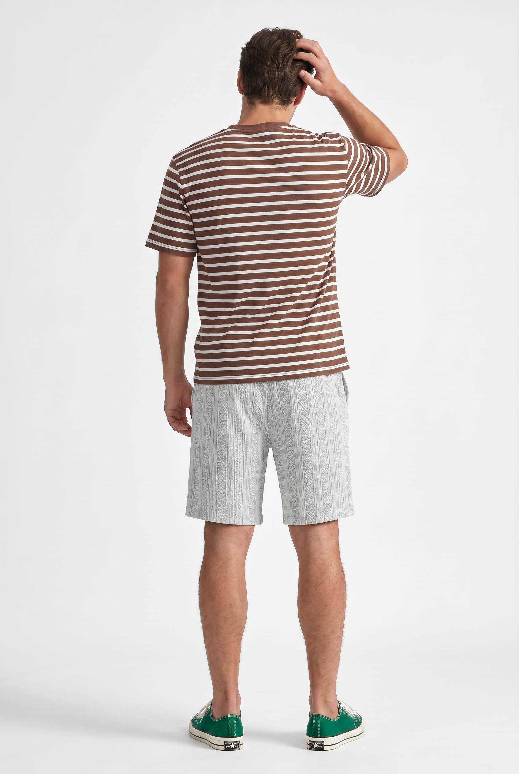 White Relaxed Drawstring Shorts