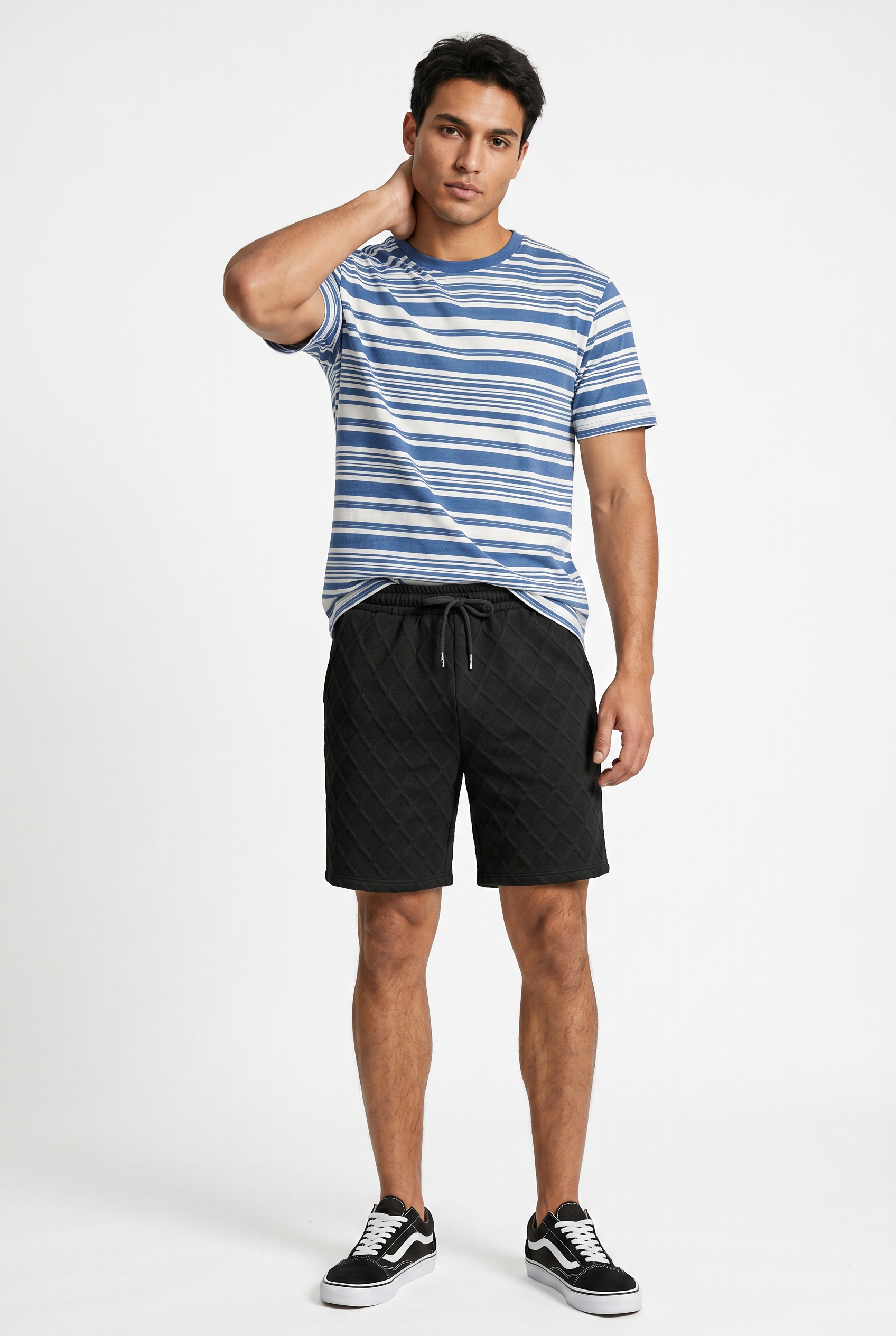 Black Relaxed Drawstring Shorts