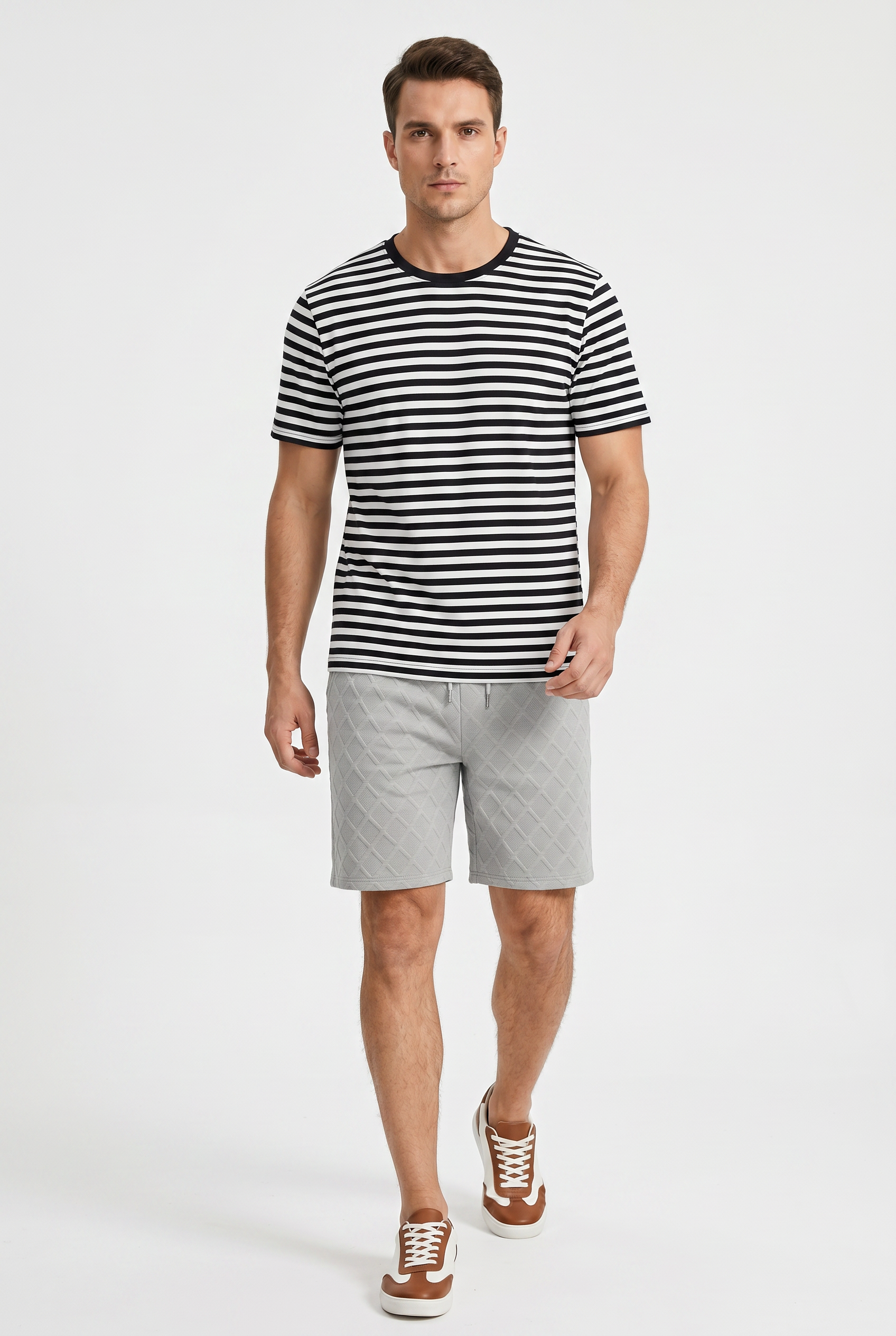 Grey Relaxed Casual Shorts