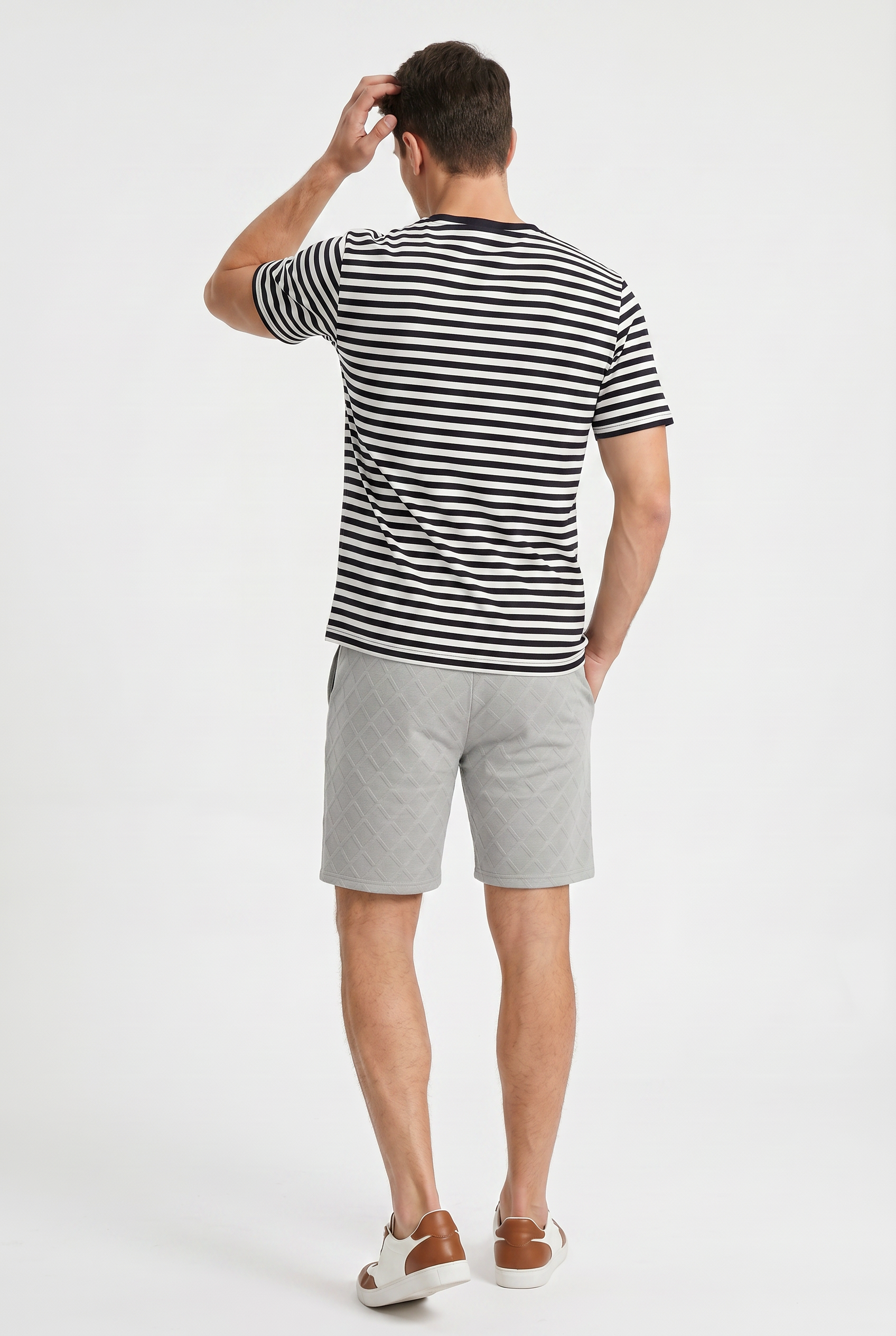 Grey Relaxed Casual Shorts
