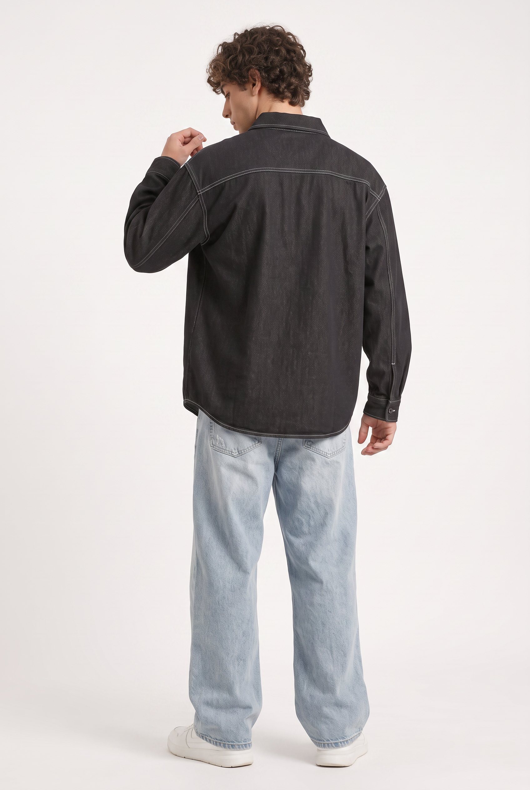 Black Chest Pocket Casual Shirt