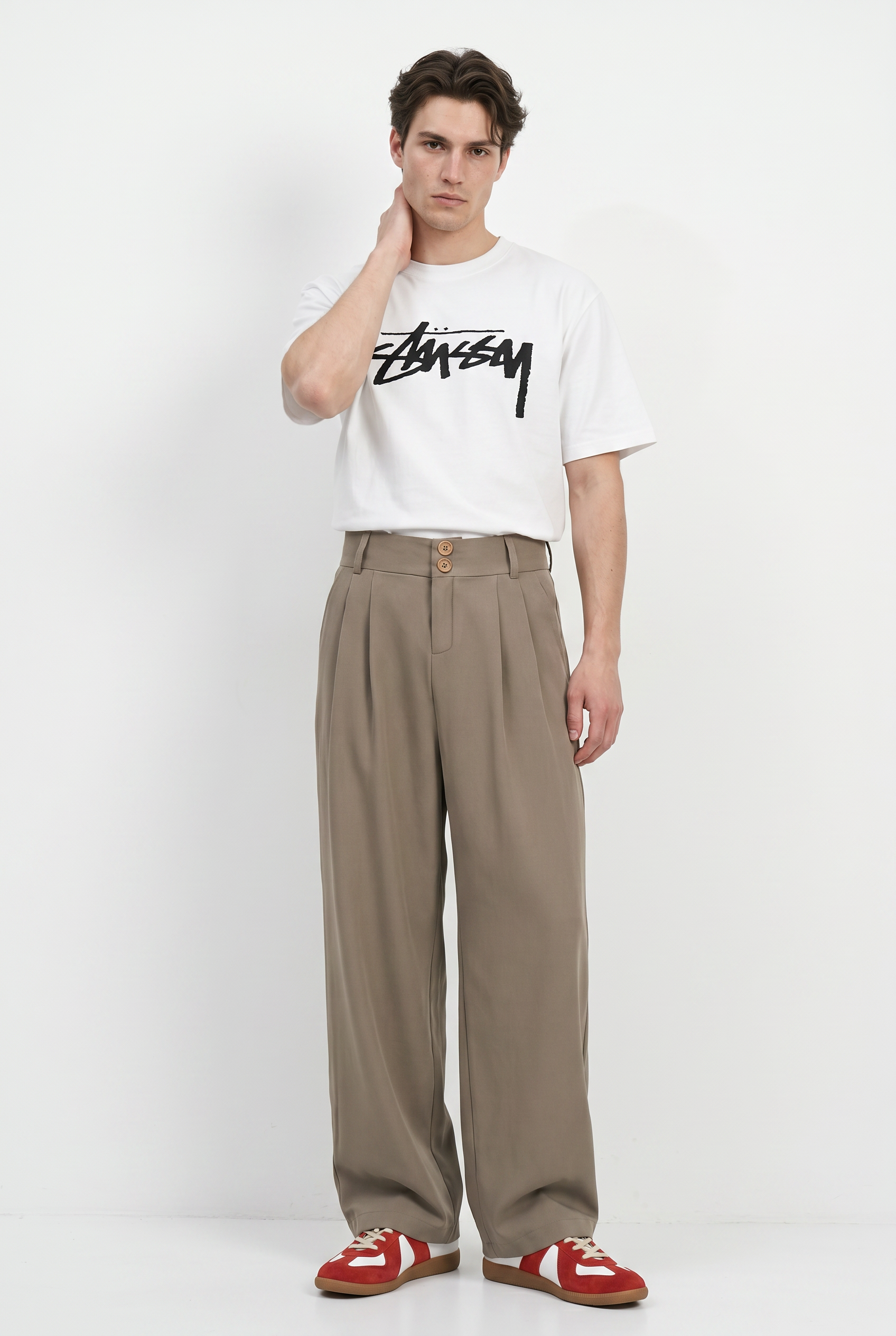 Taupe Relaxed Casual Trouser