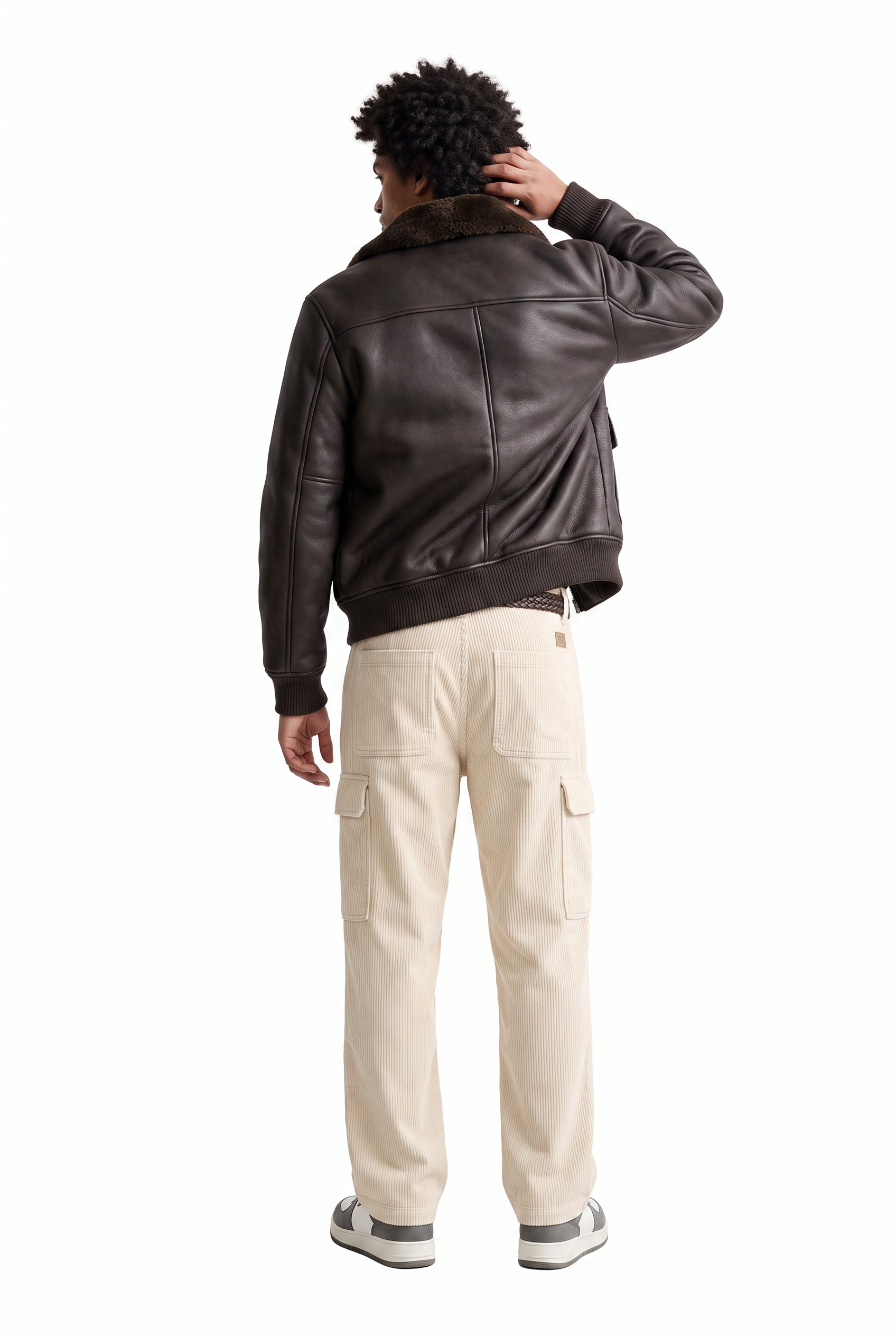 Black Zip-Up Mandarin Collar Jacket