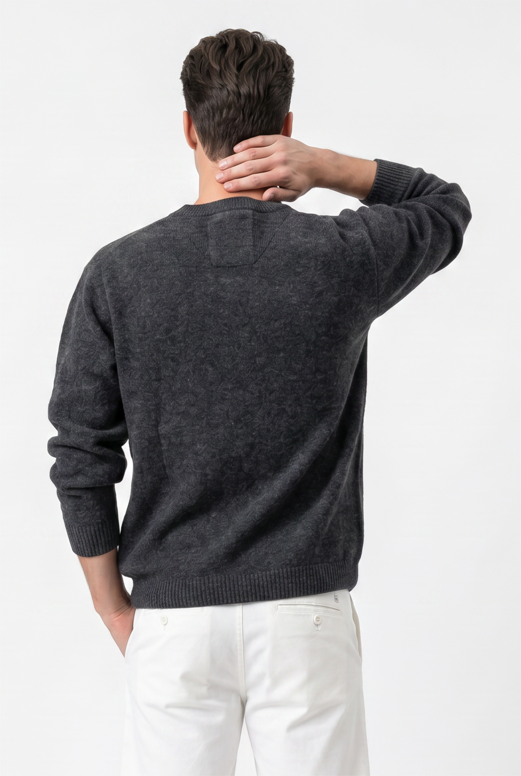 Black Ribbed Knit Sweater