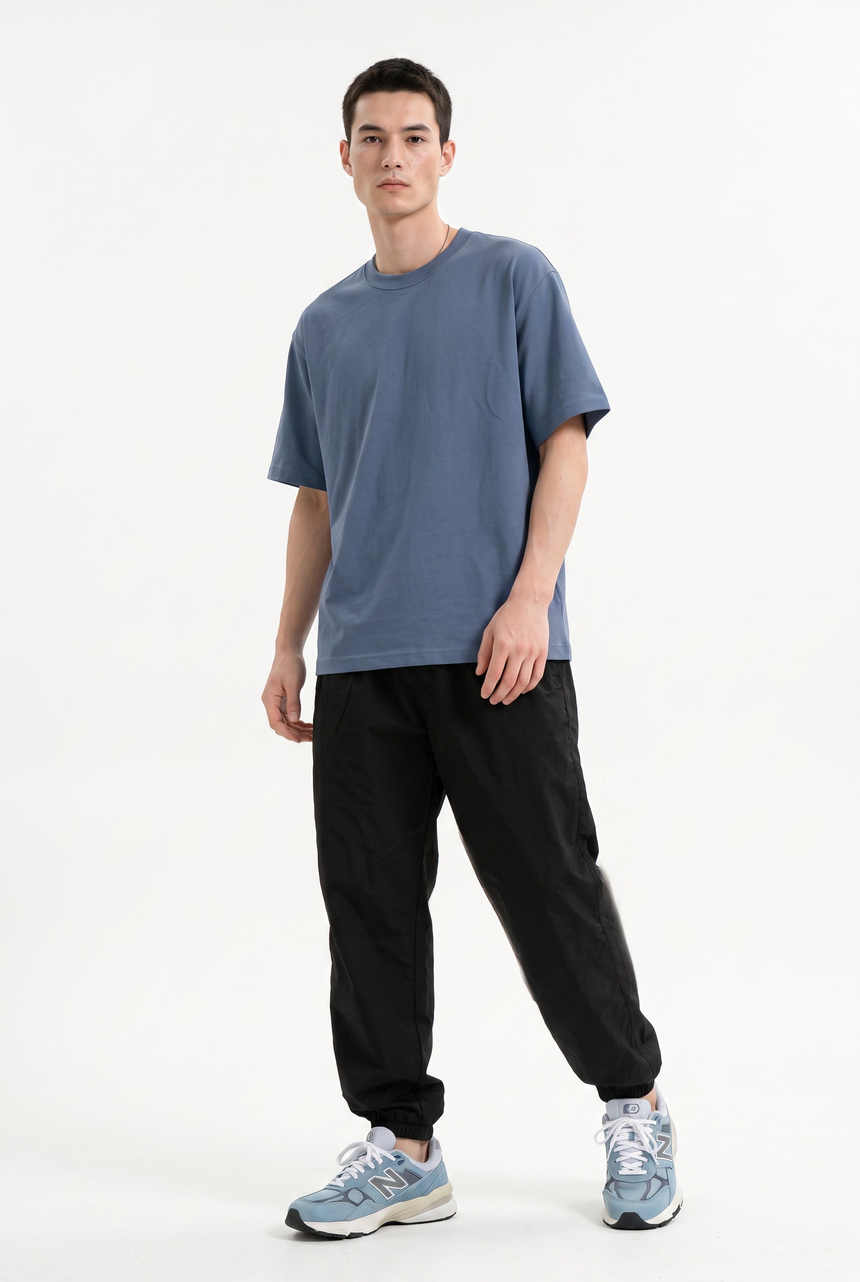 Blue Chest Pocket Crew Neck Tee