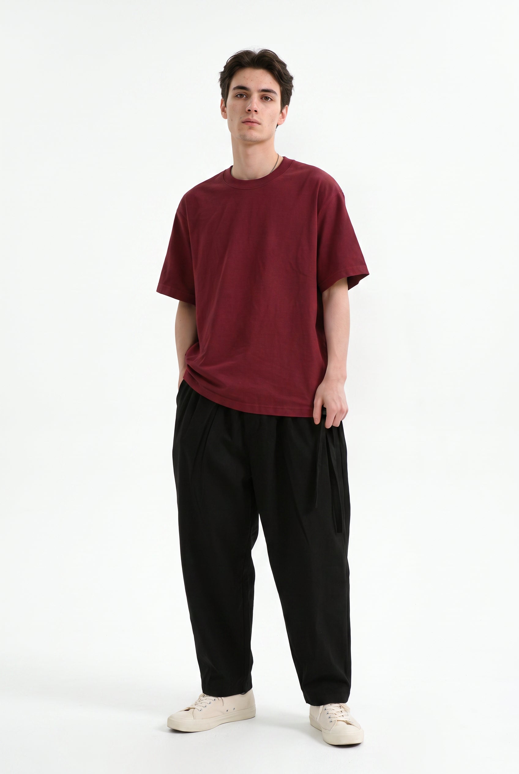 Maroon Round Neck T-Shirt