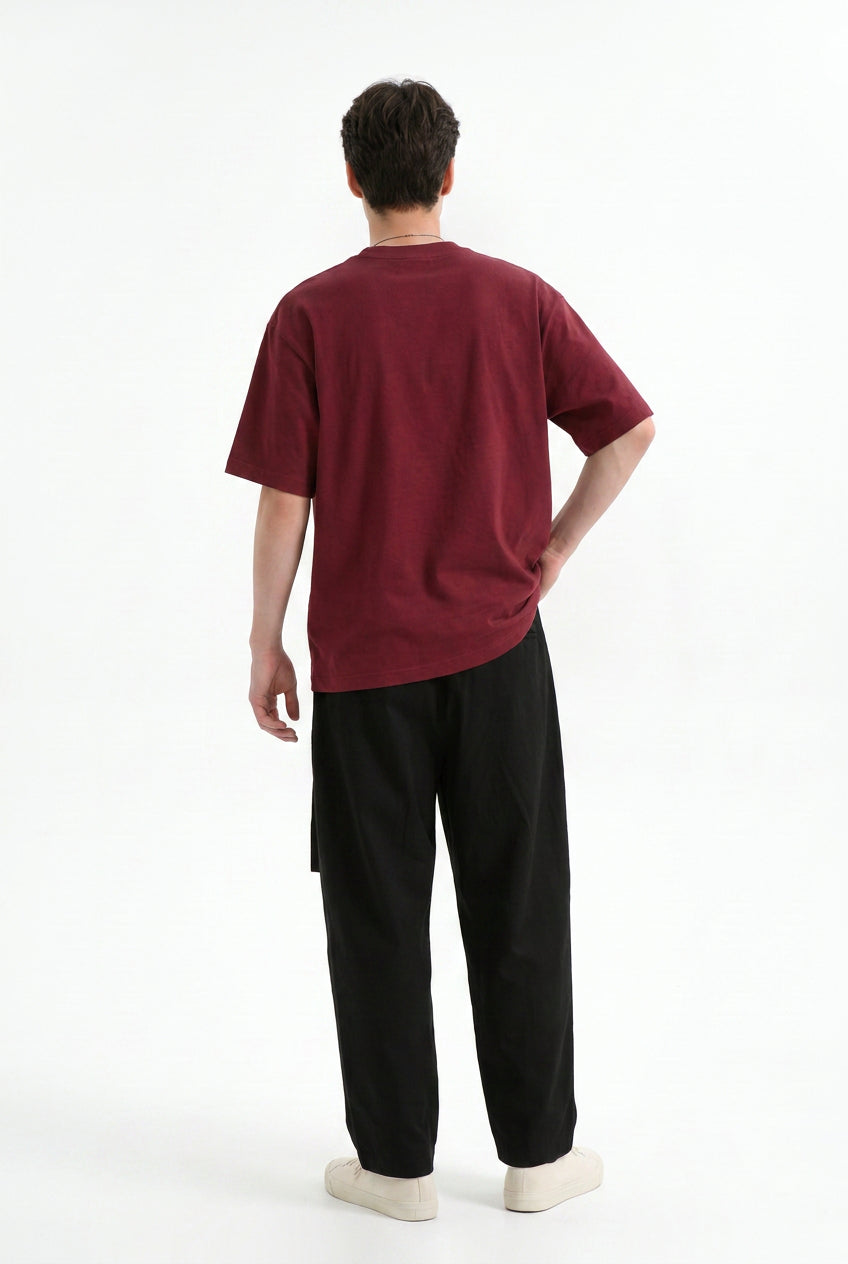 Maroon Round Neck T-Shirt