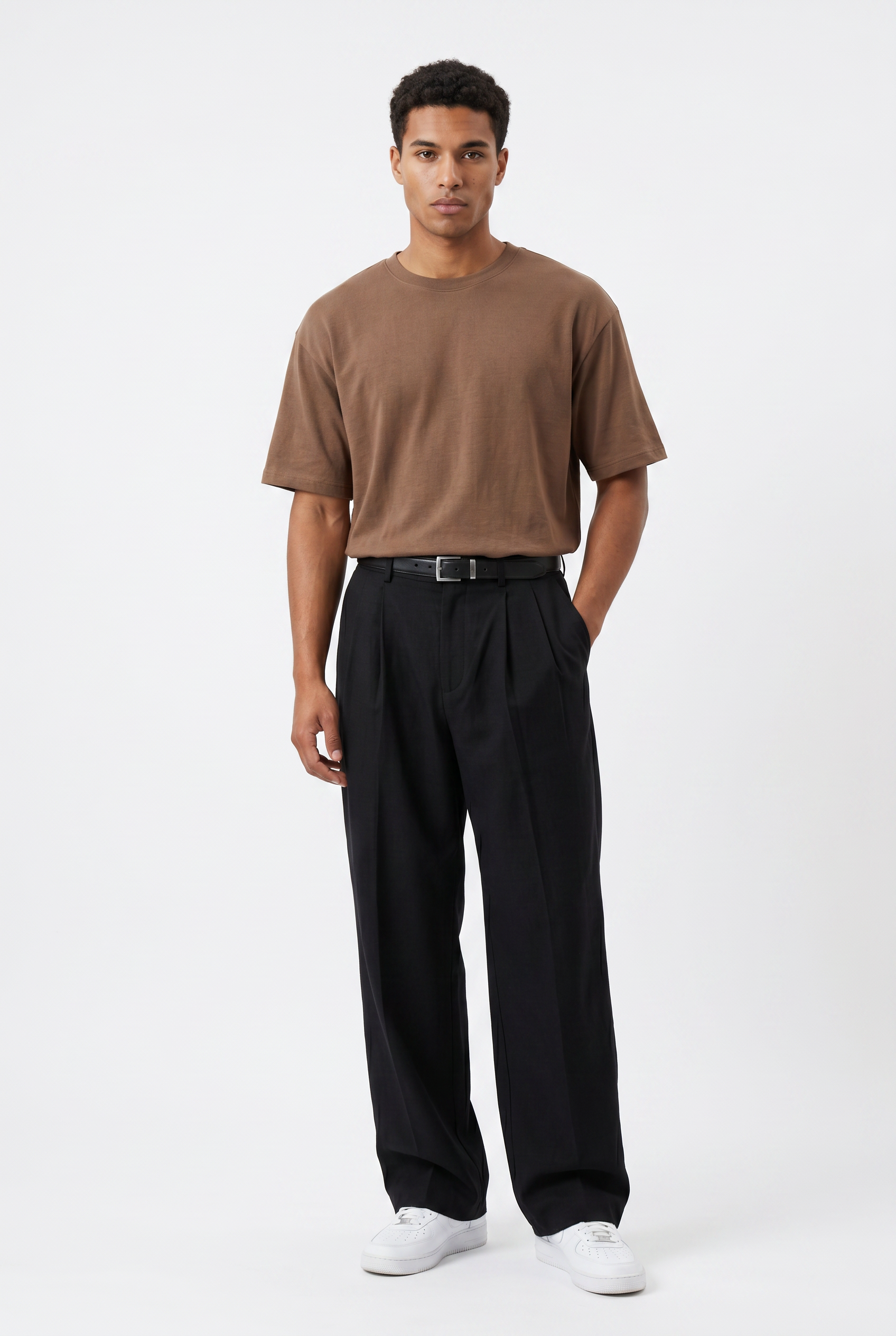 Black Relaxed Casual Trouser