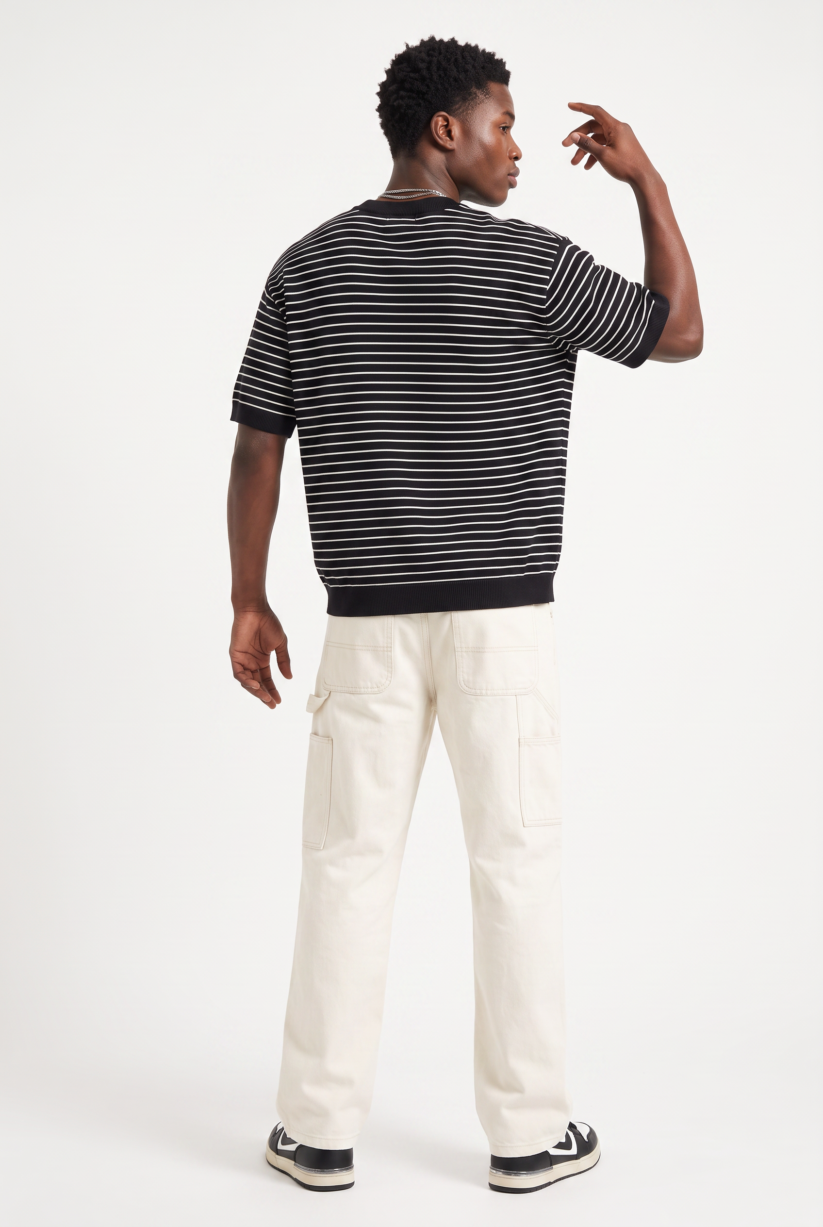 Black Oversized Crew Neck Tee