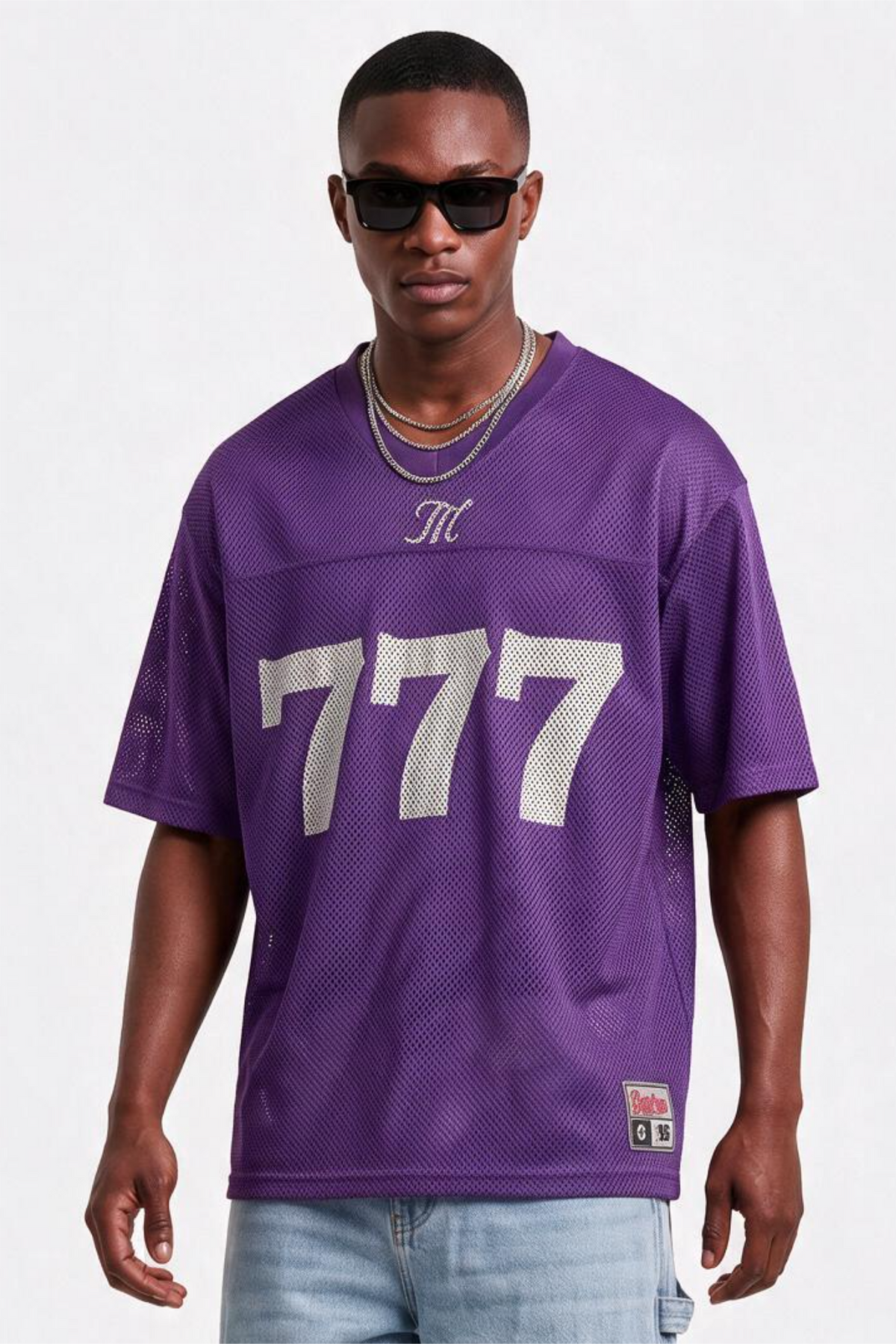 Mesh Purple Football Jersey