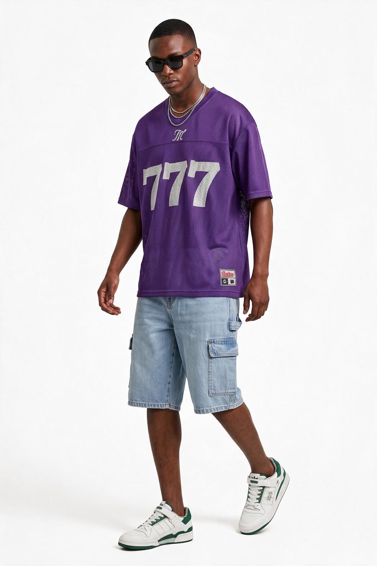 Mesh Purple Football Jersey