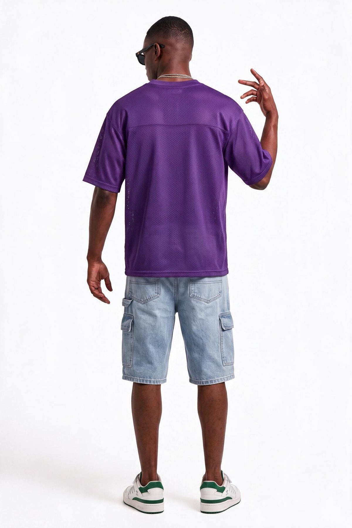 Mesh Purple Football Jersey