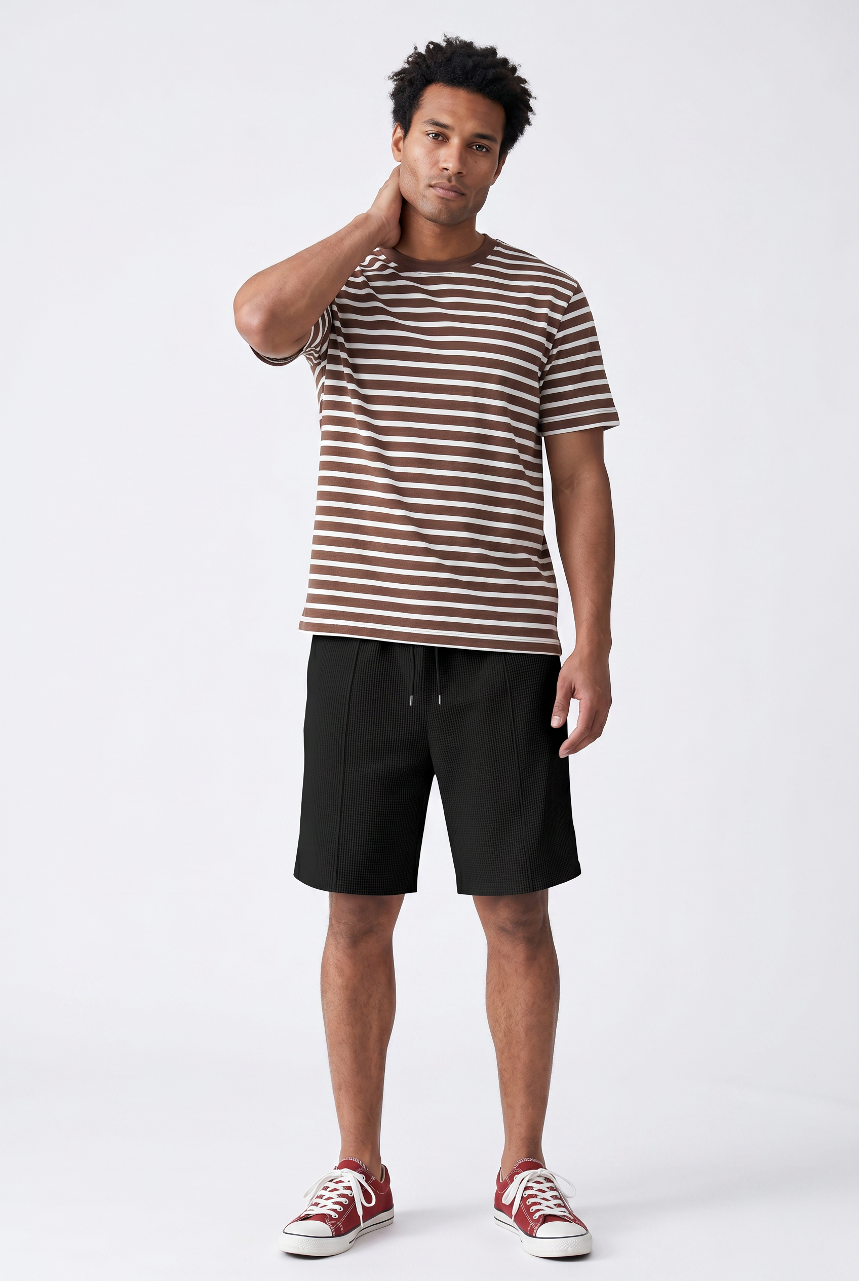Black Relaxed Cargo Shorts