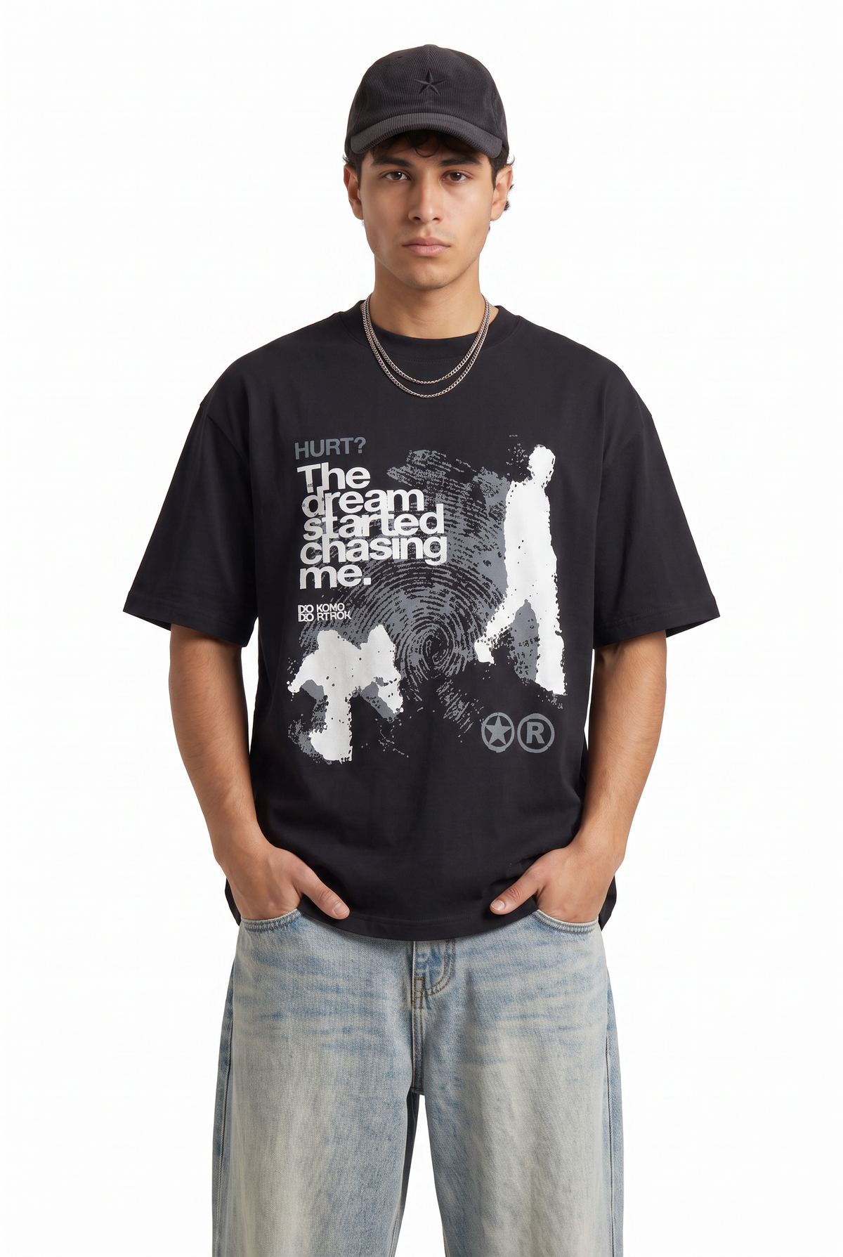 Oversized Black Graphic T-Shirt