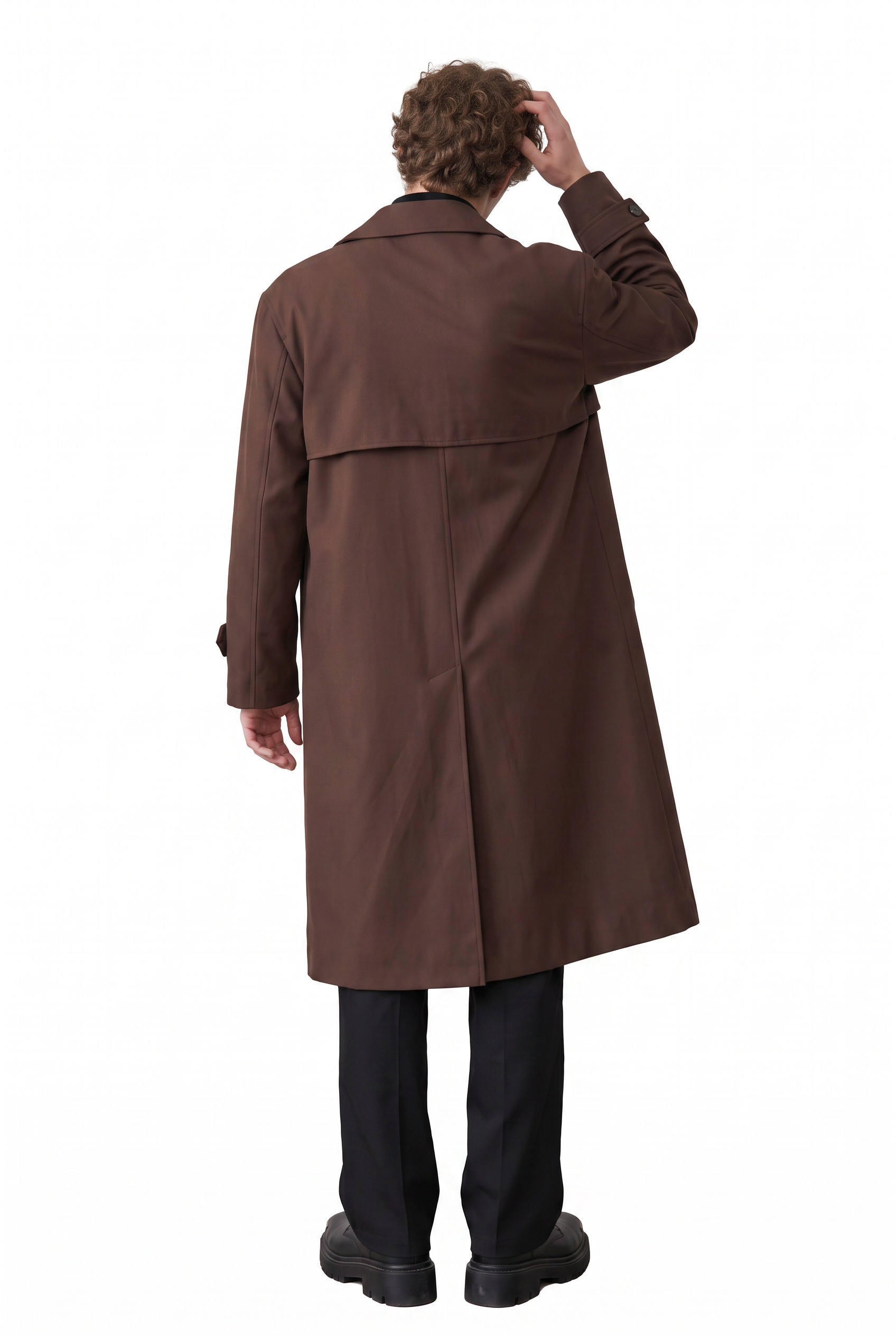 Brown Single-Button Structured Blazer