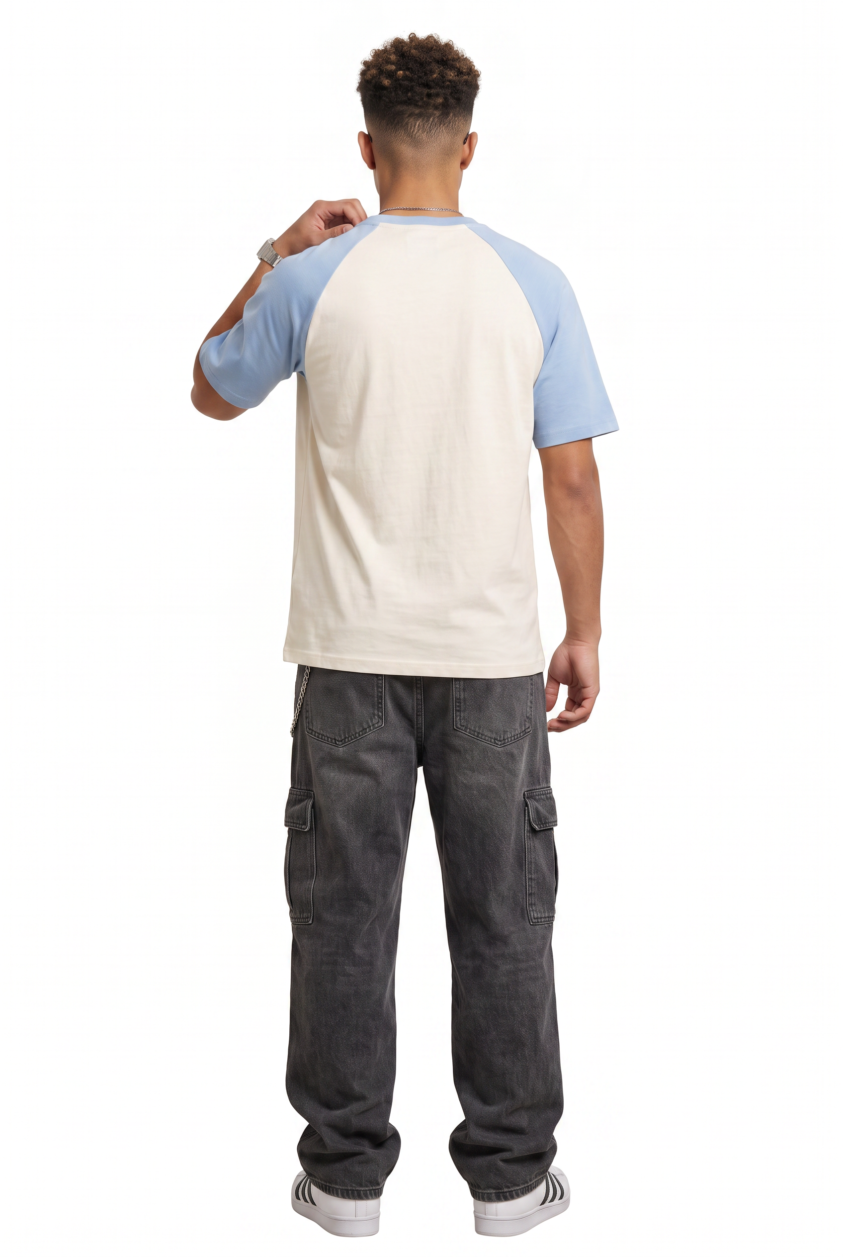 Cream Oversized Crew Neck Tee