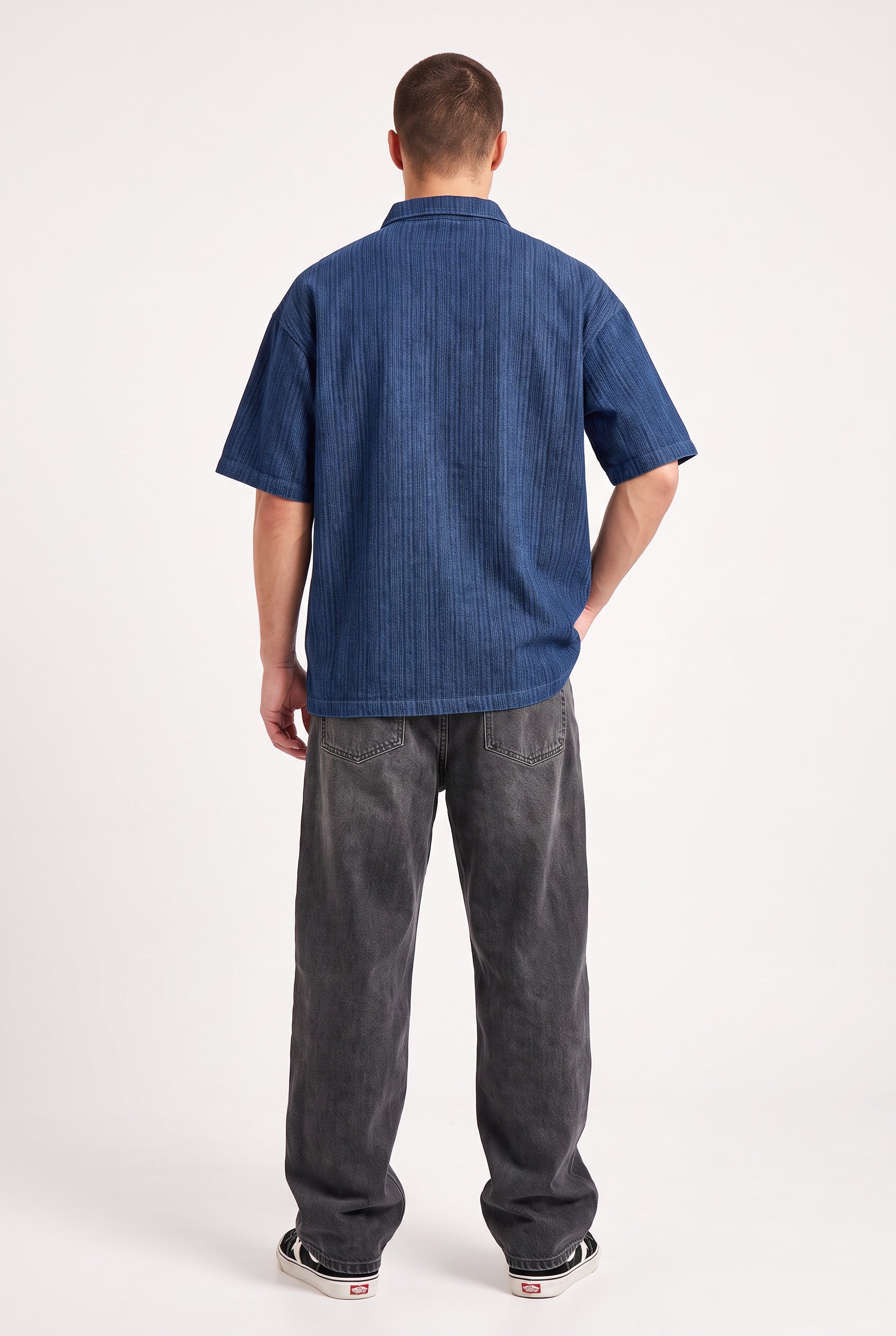 Steel Blue Chest Pocket Tee