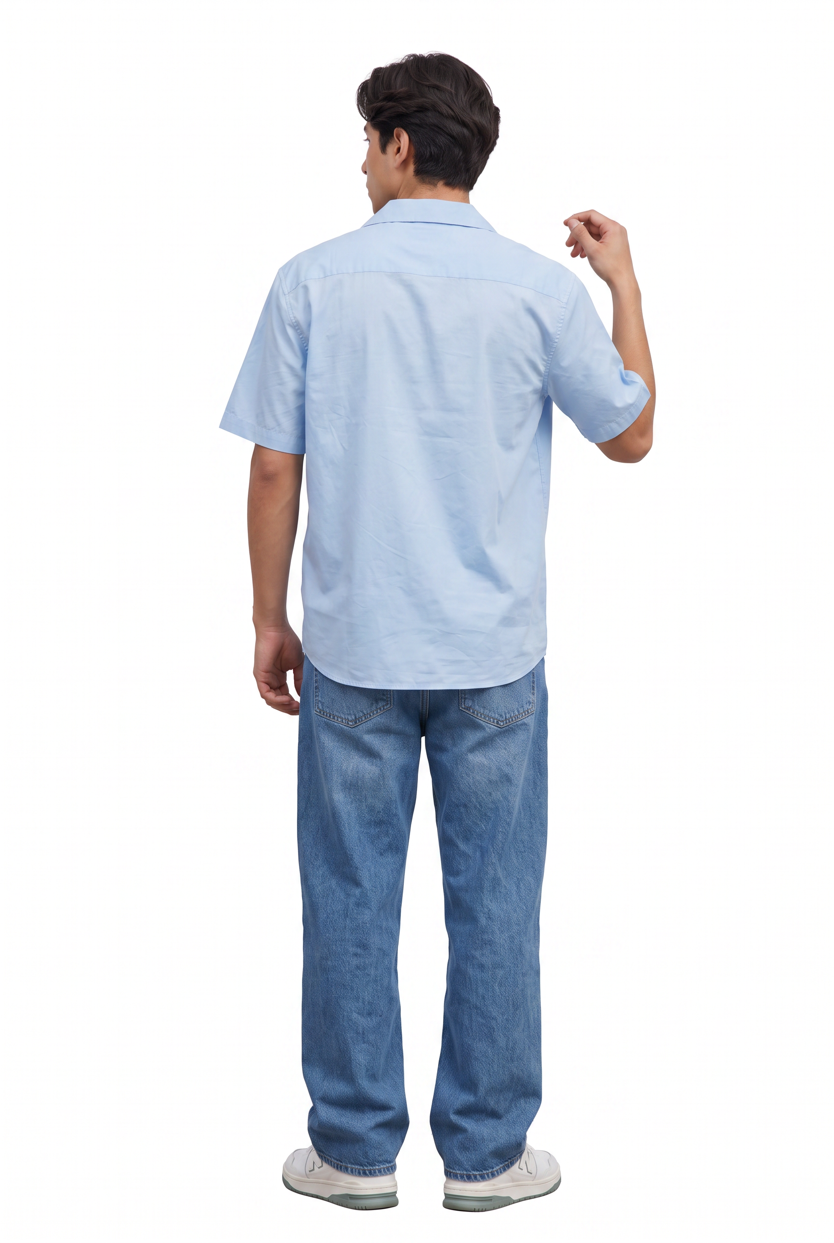 Sky Blue Chest Pocket Casual Shirt