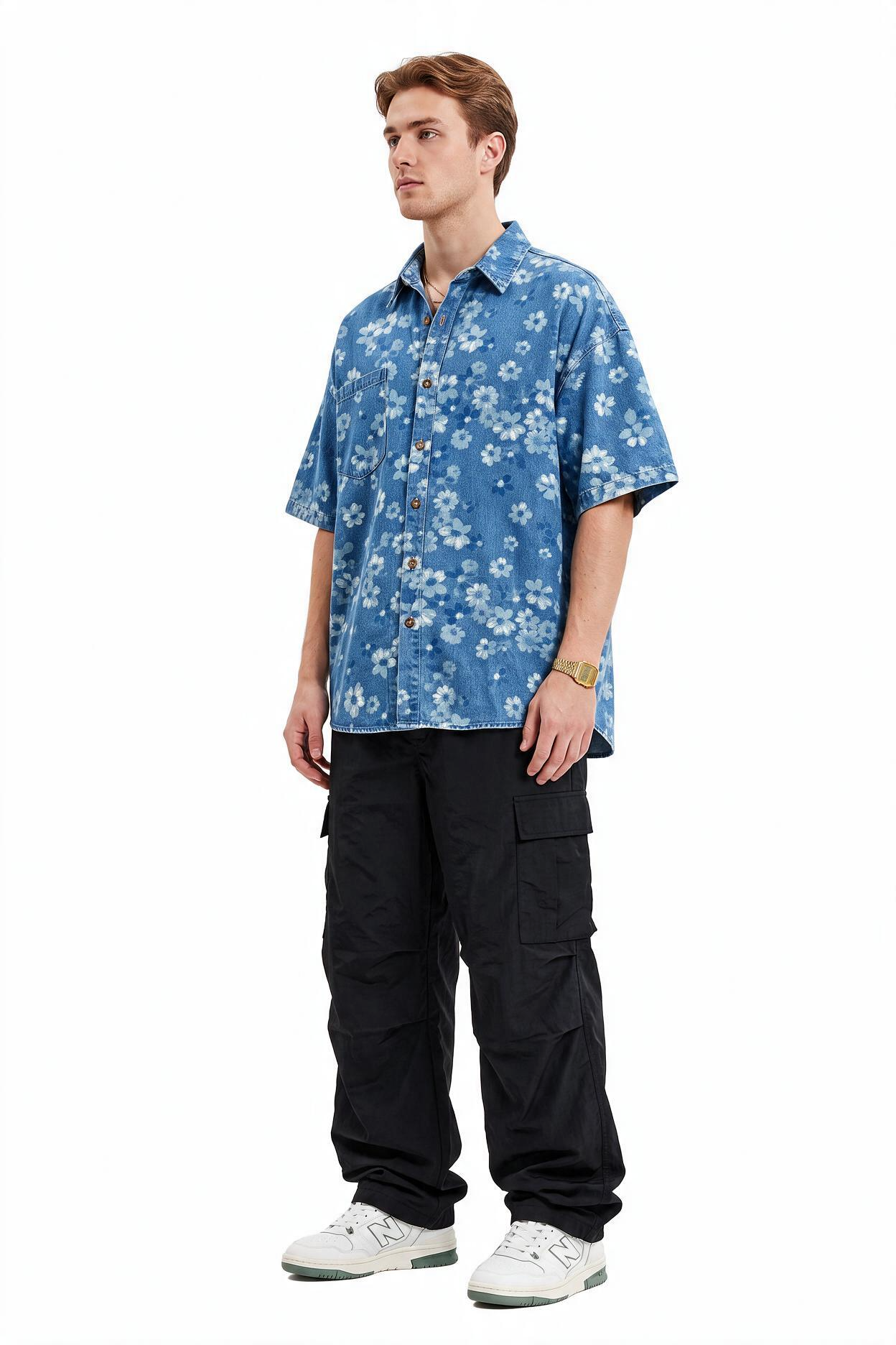 Sky Blue Chest Pocket Casual Shirt