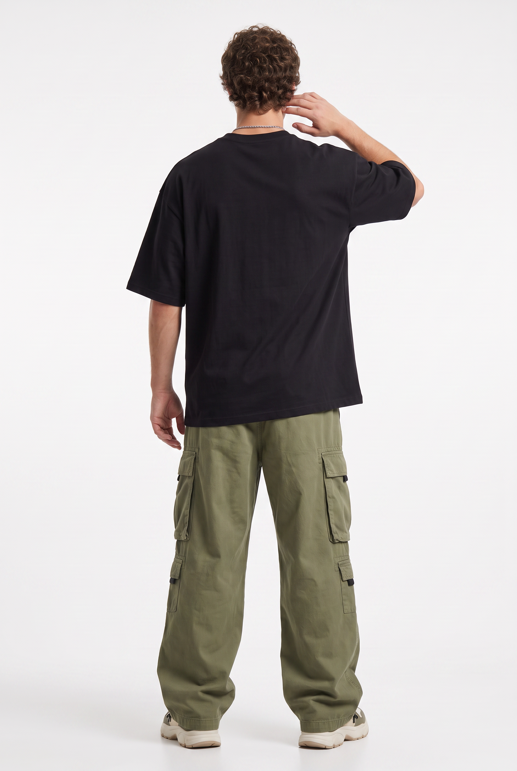 Black Dropped Shoulder Oversized Tee