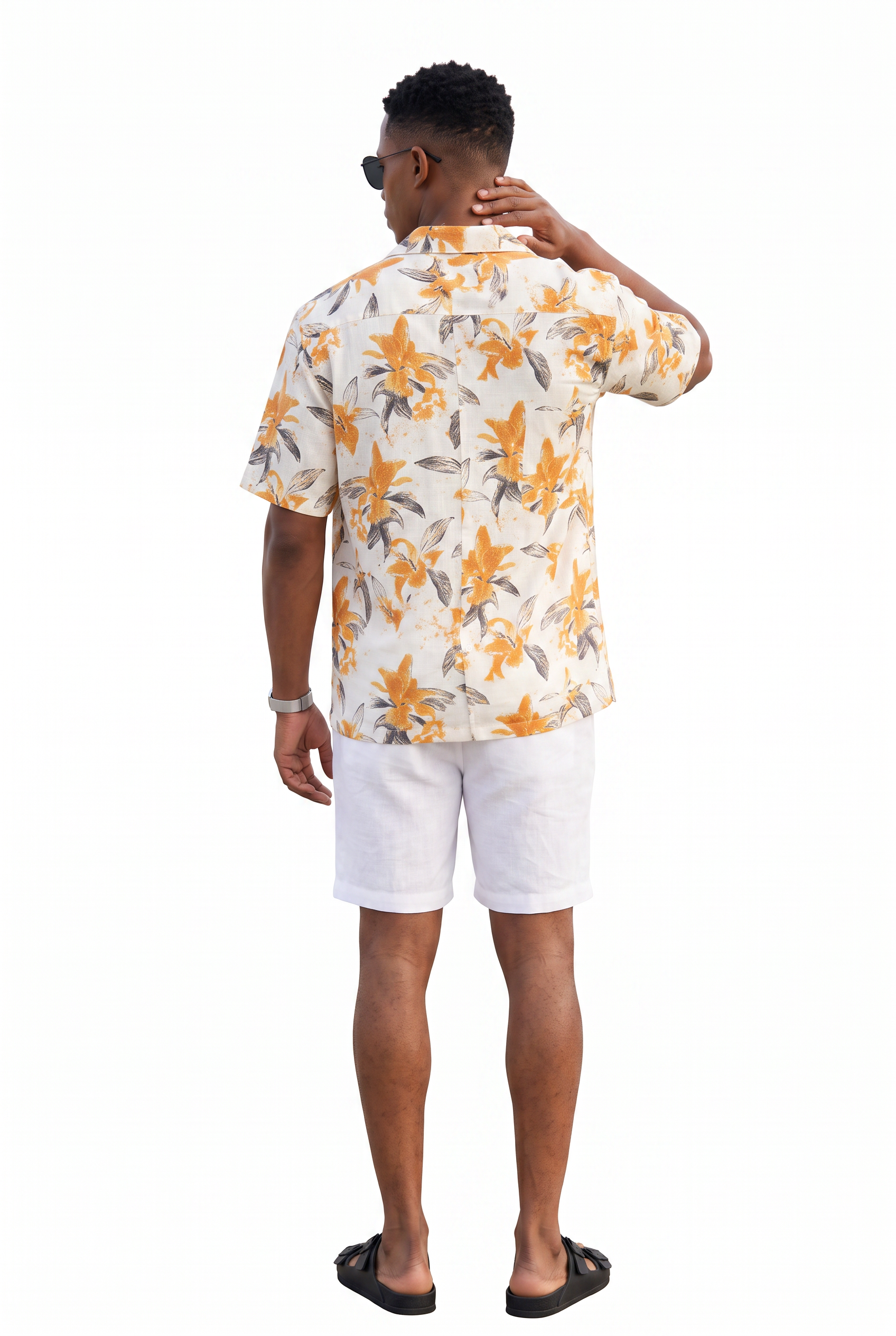 White Chest Pocket Casual Shirt