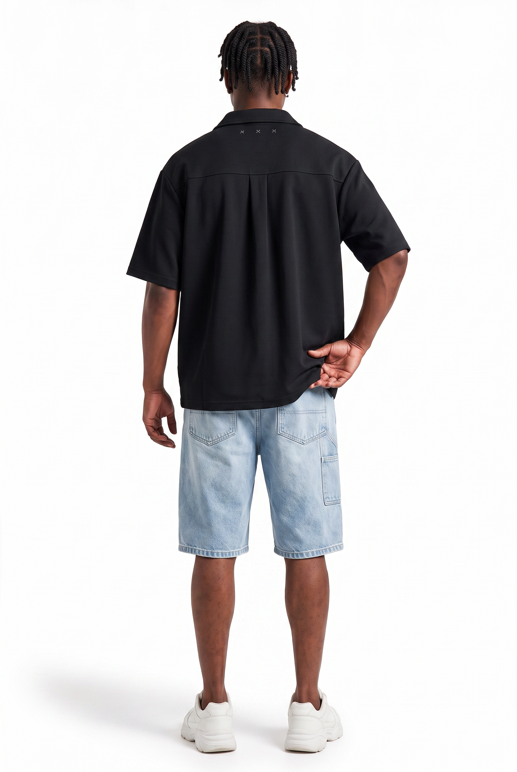 Black Chest Pocket Casual Shirt