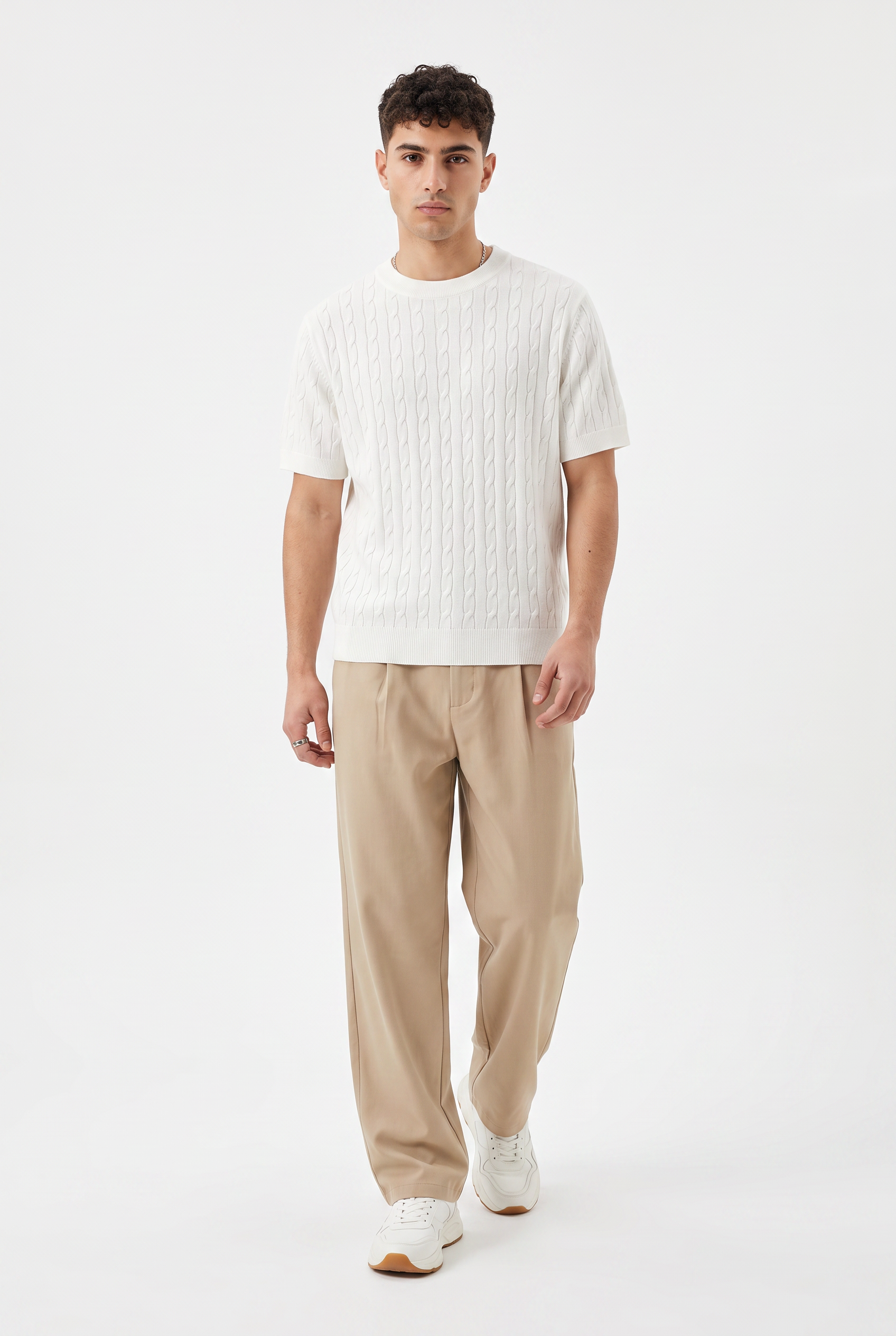 White Crew Neck Essential Tee