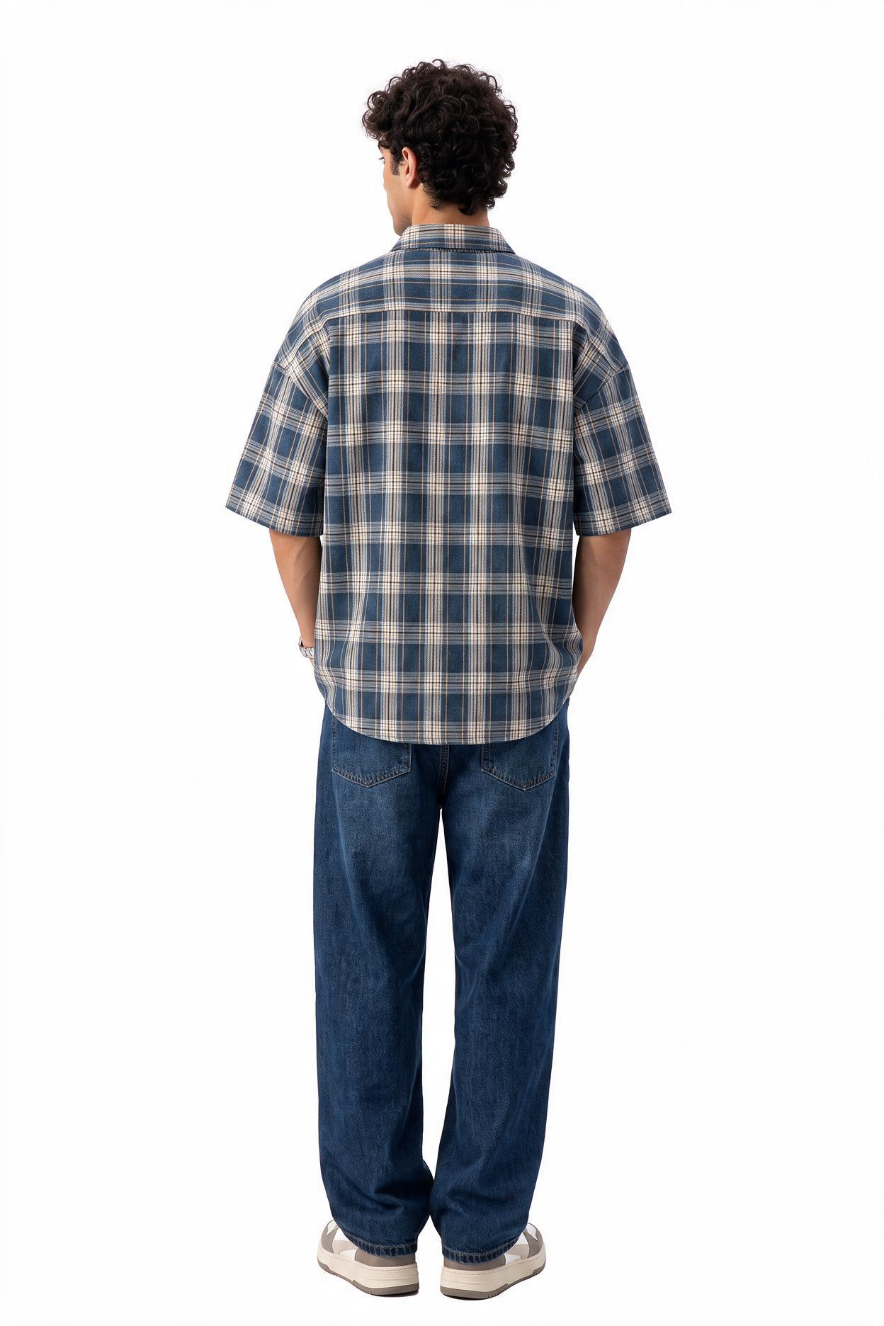 Sky Blue Chest Pocket Casual Shirt