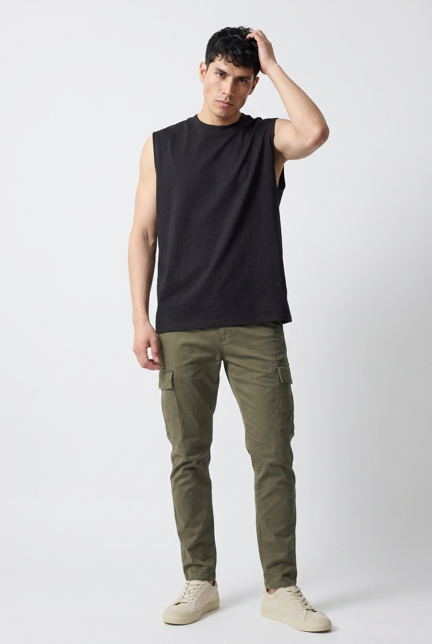 Black Relaxed Oversized Tee