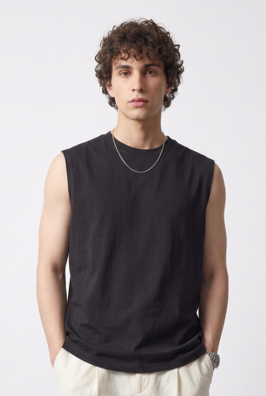 Black Dropped Shoulder Oversized Tee