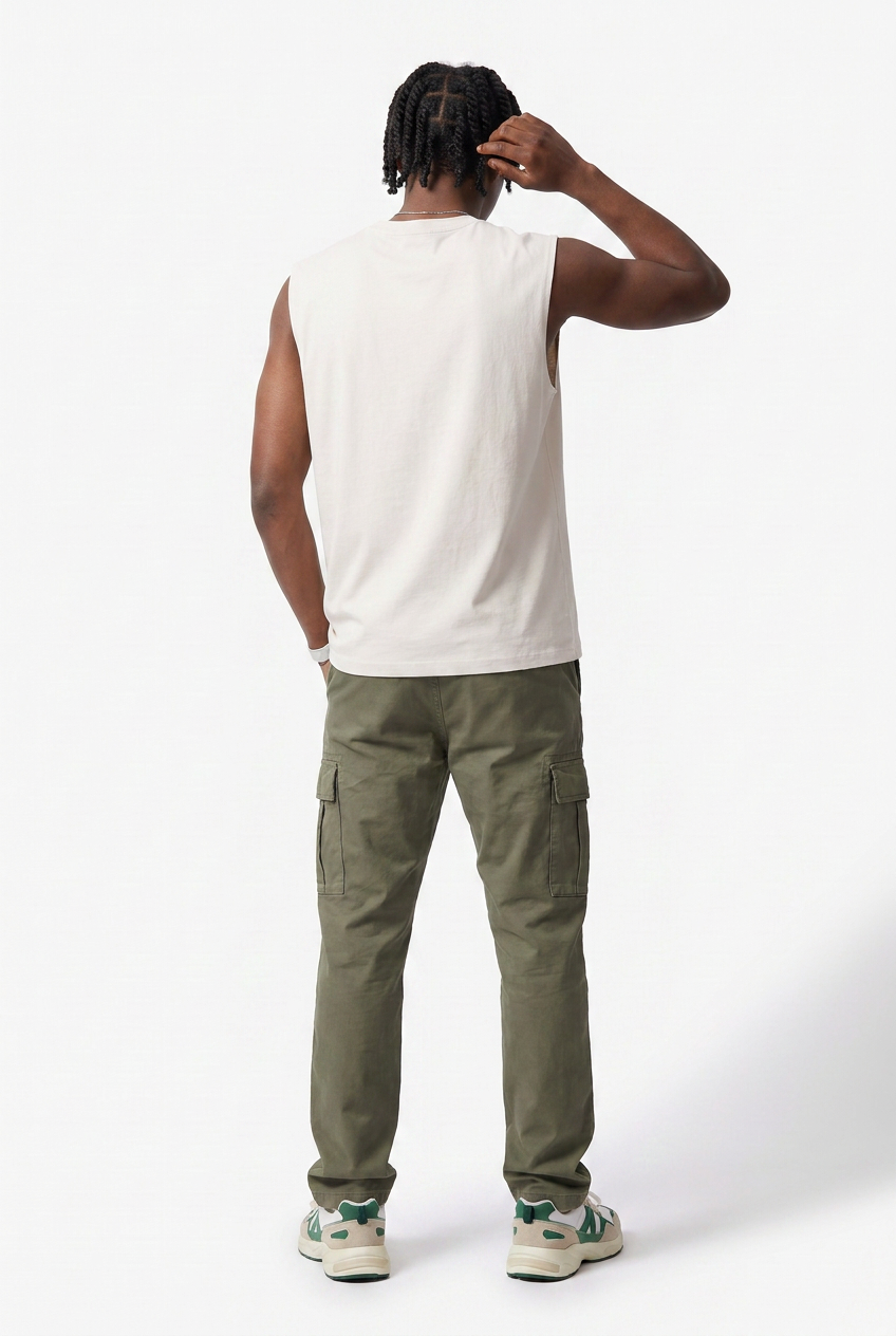 Cream Dropped Shoulder Oversized Tee