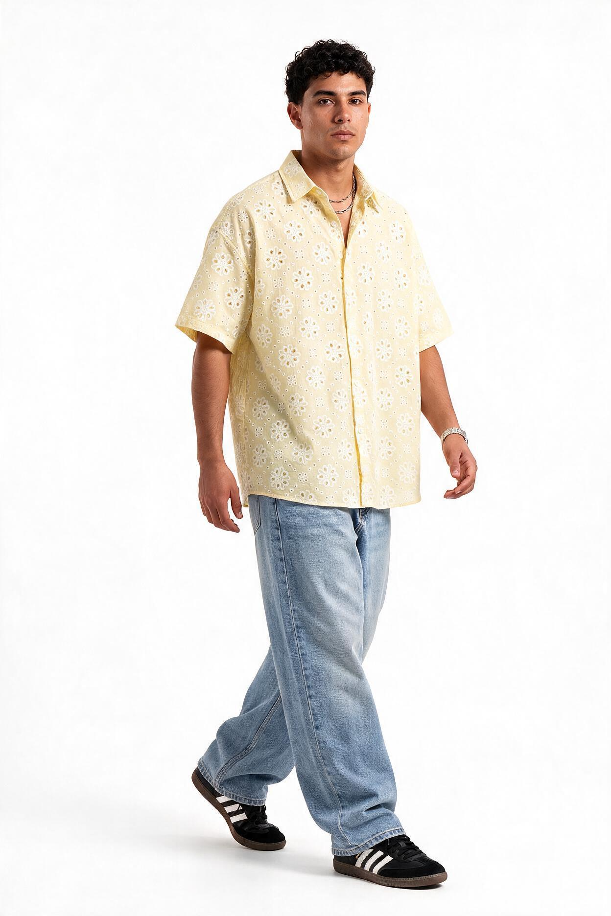 Yellow Chest Pocket Casual Shirt