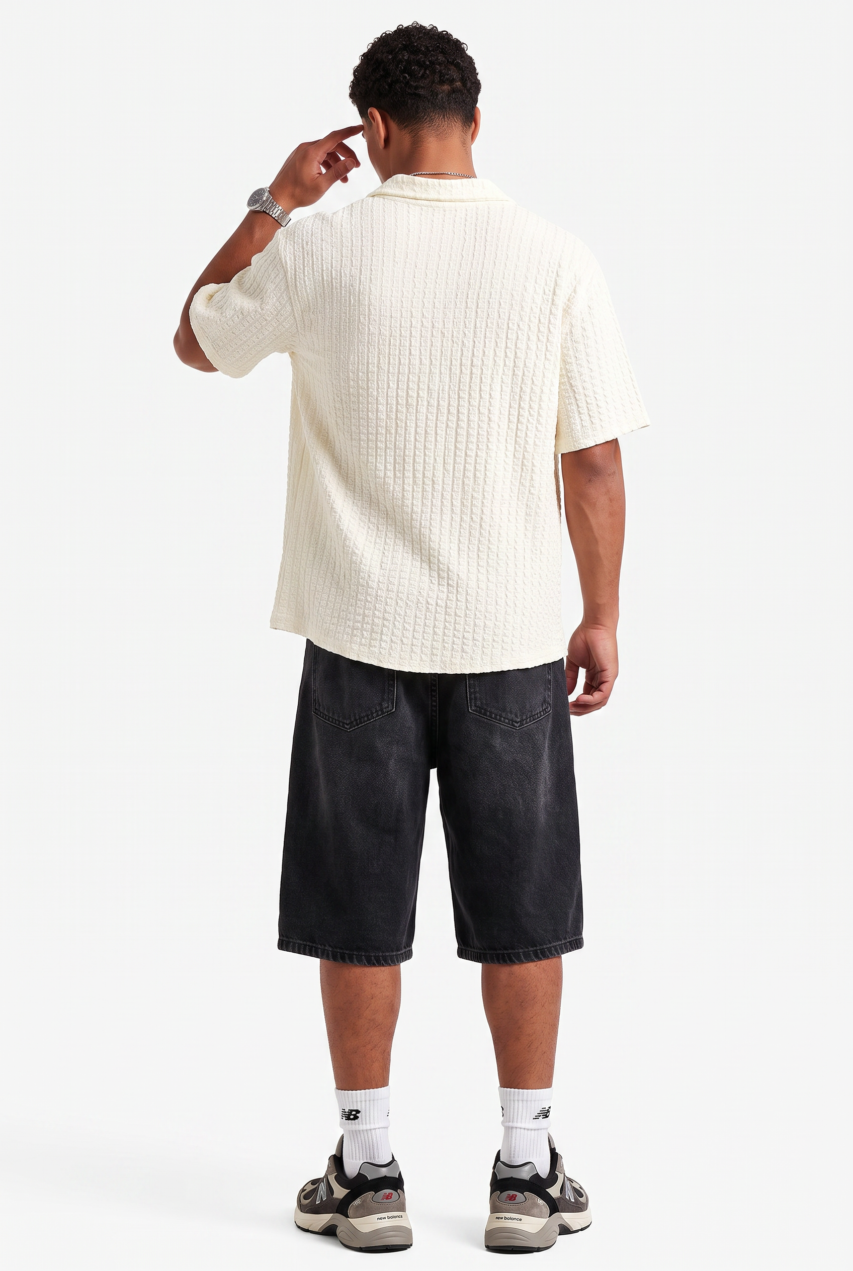 Cream Chest Pocket Casual Shirt