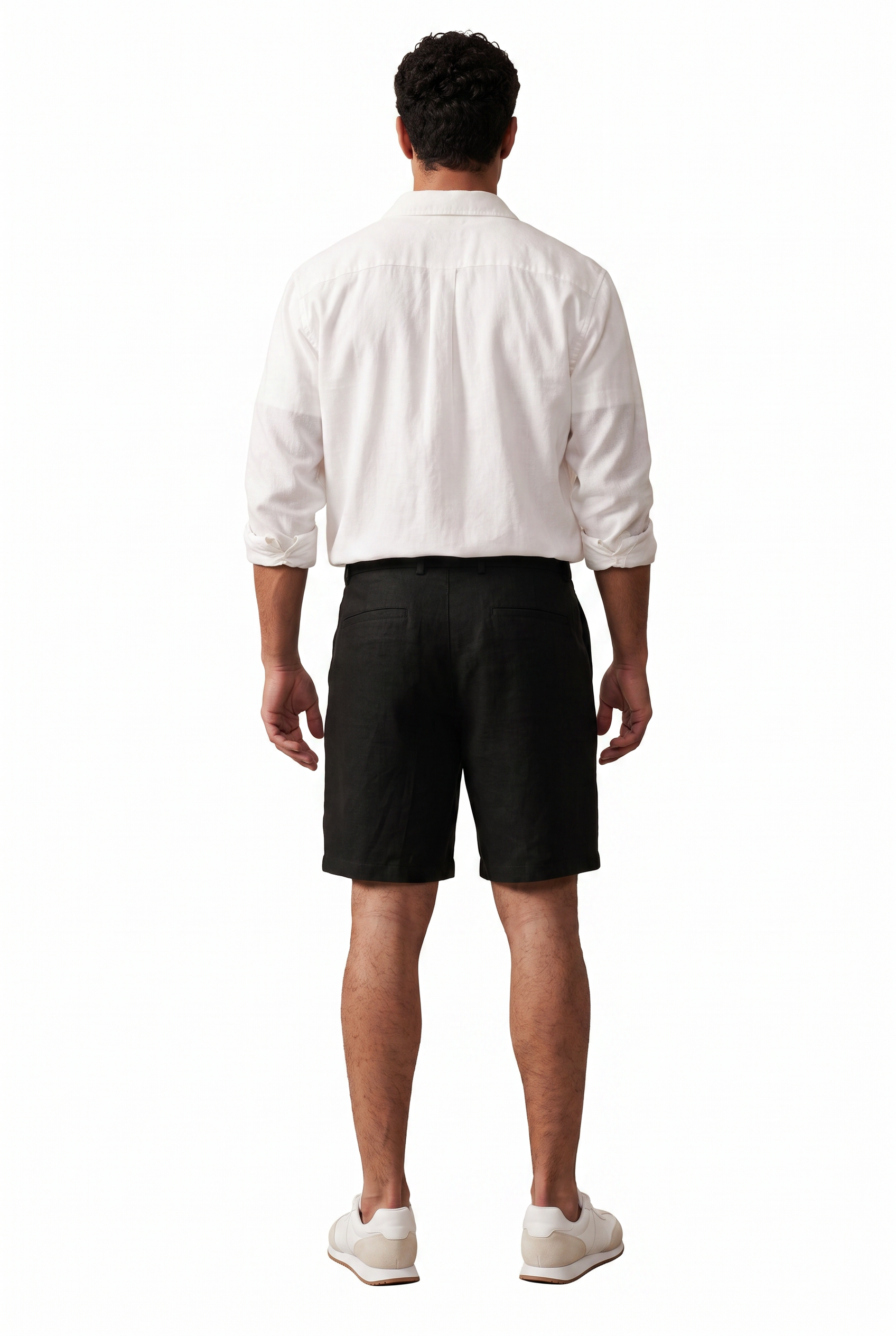 Black Drawstring Regular Shorts