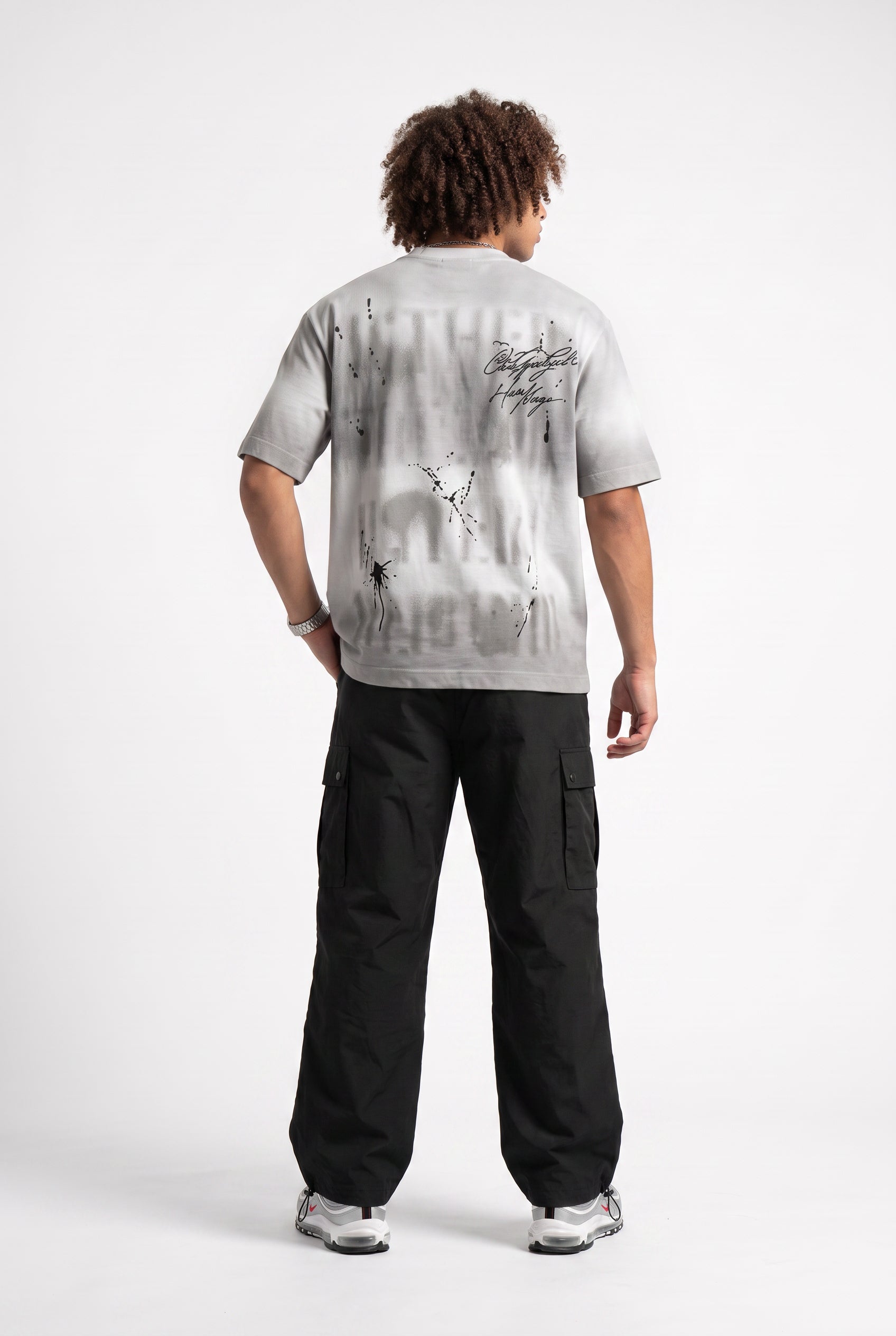 Grey Oversized Crew Neck Tee