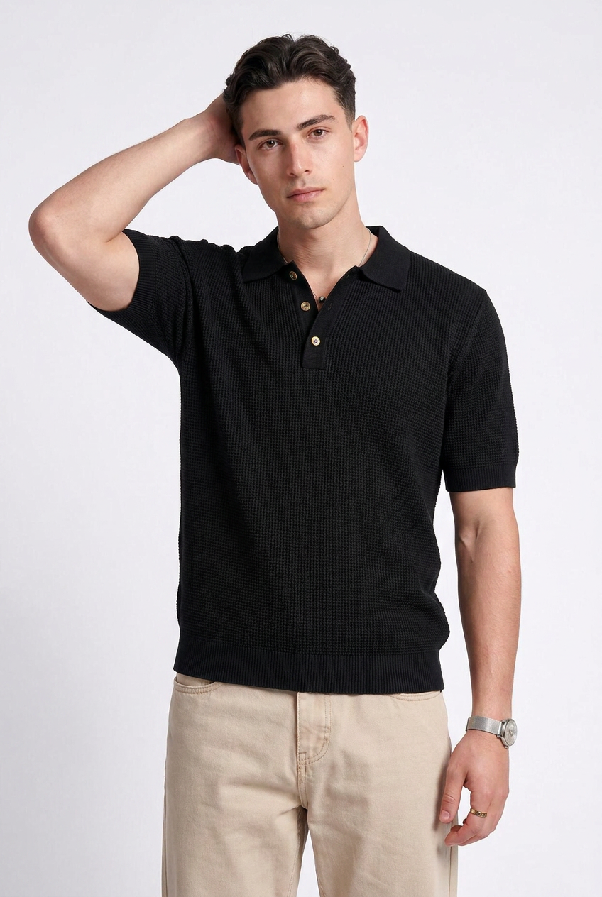 Black Oversized Drop Shoulder Tee