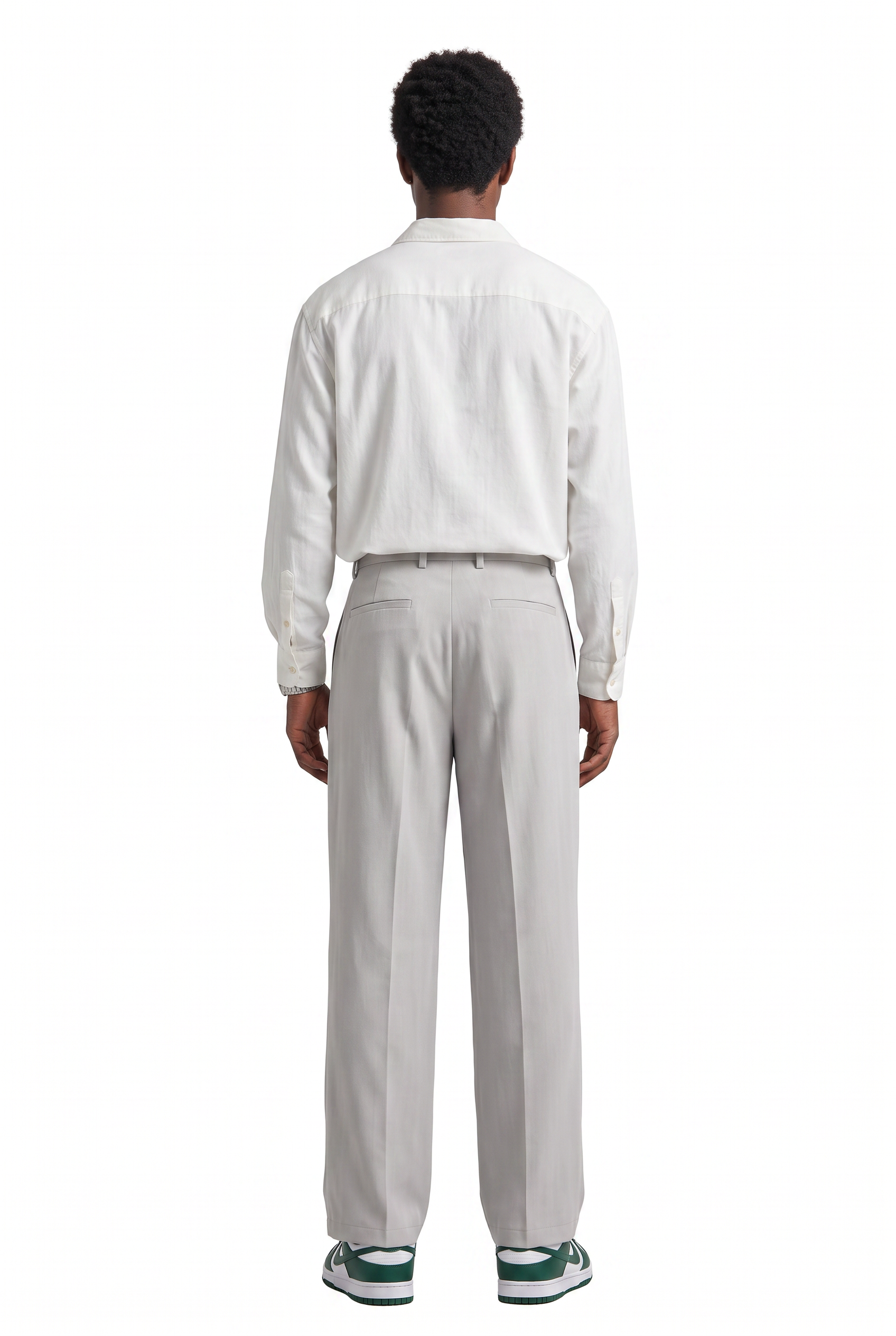 Grey Slim Flat Front Formal Trousers