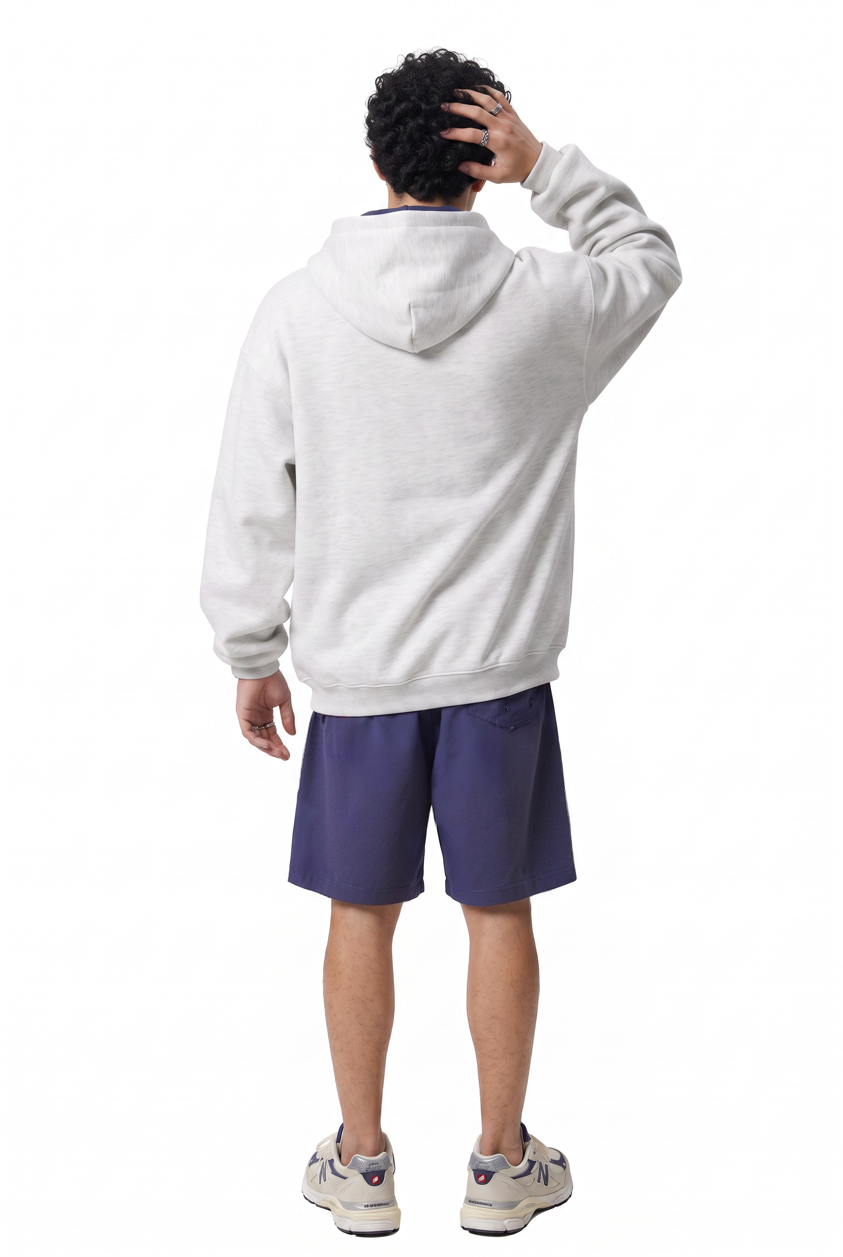 Grey Ribbed Oversized Sweatshirt