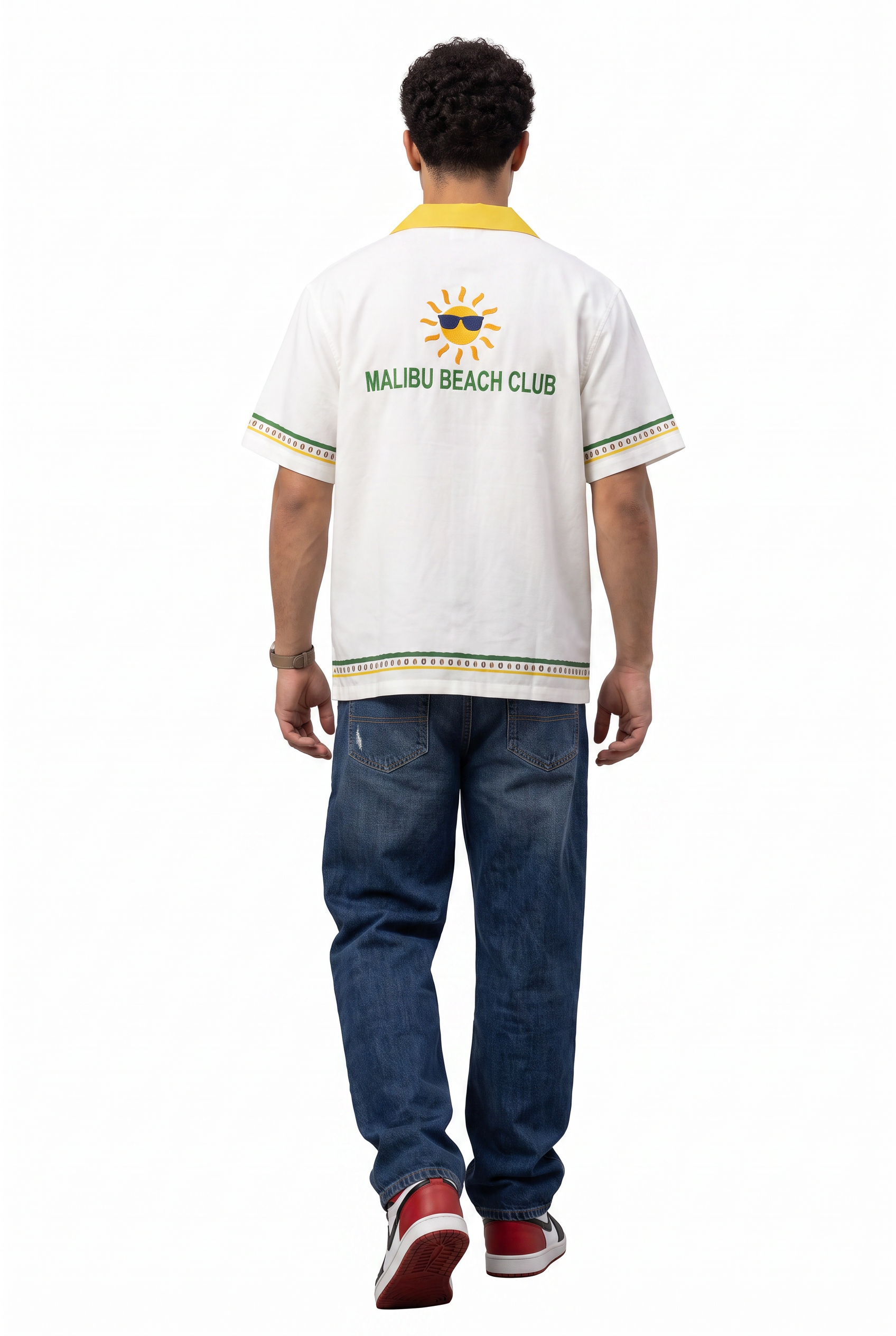 White Chest Pocket Casual Shirt