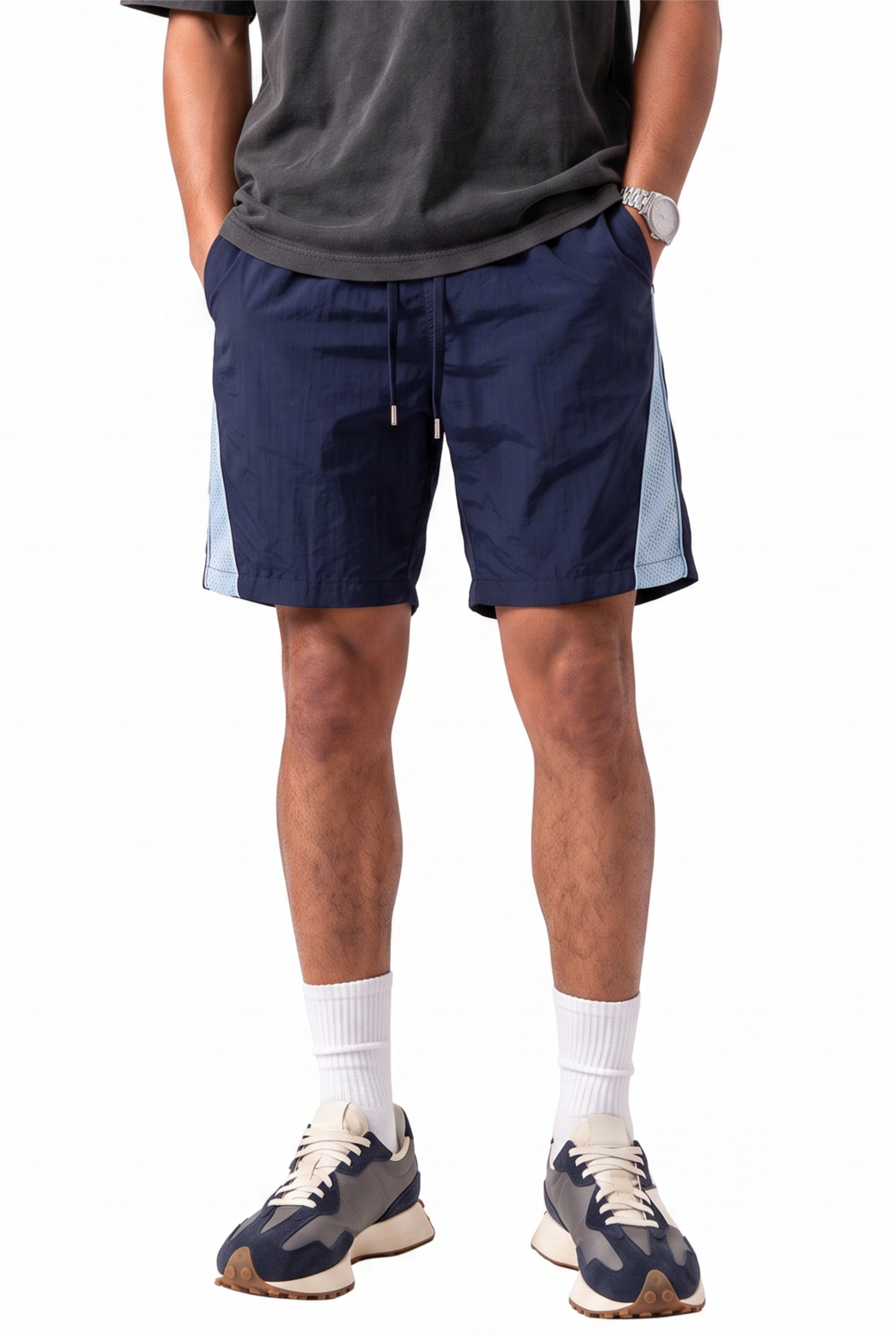 Sky Blue Drawstring Shorts