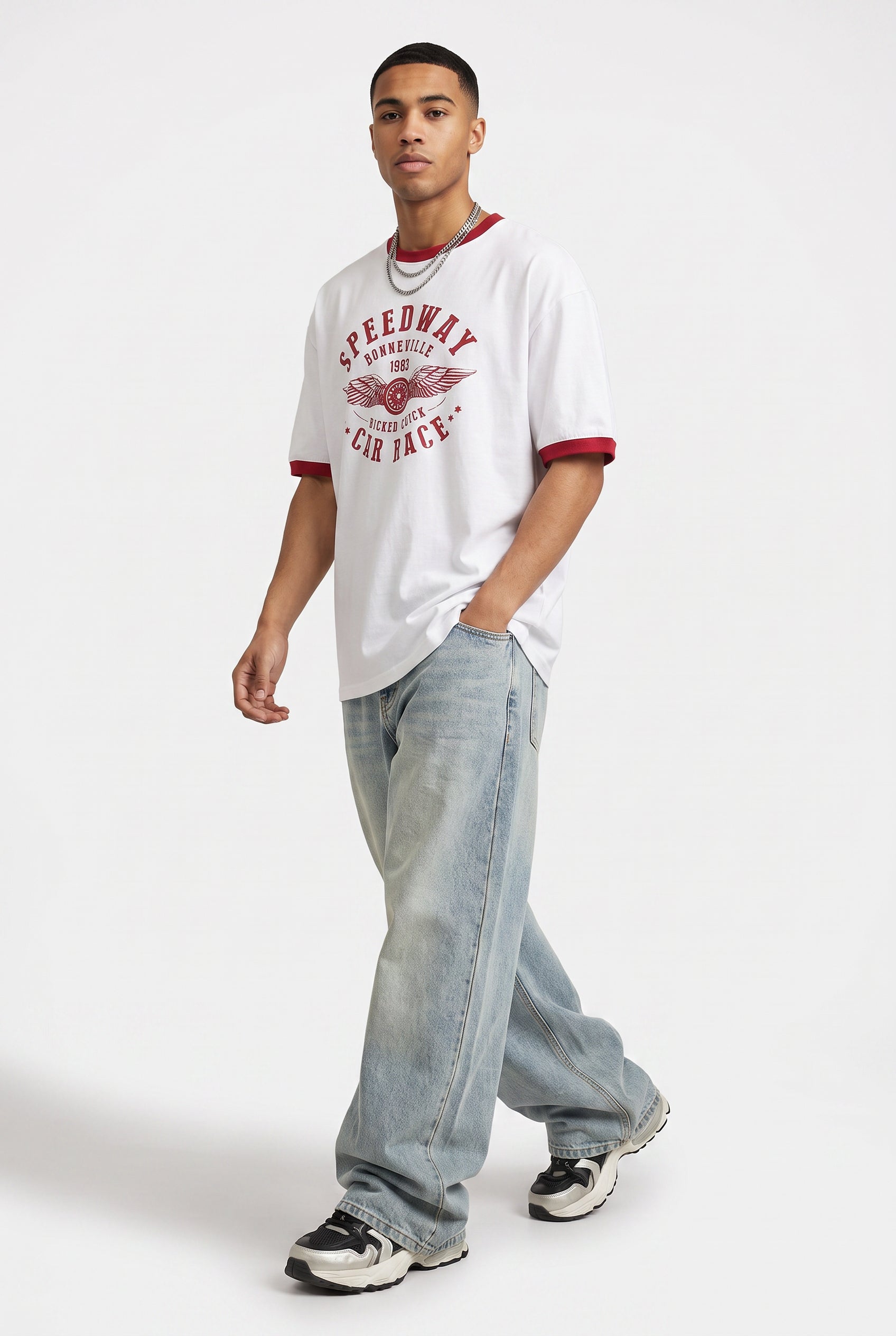 White Crew Neck Essential Tee