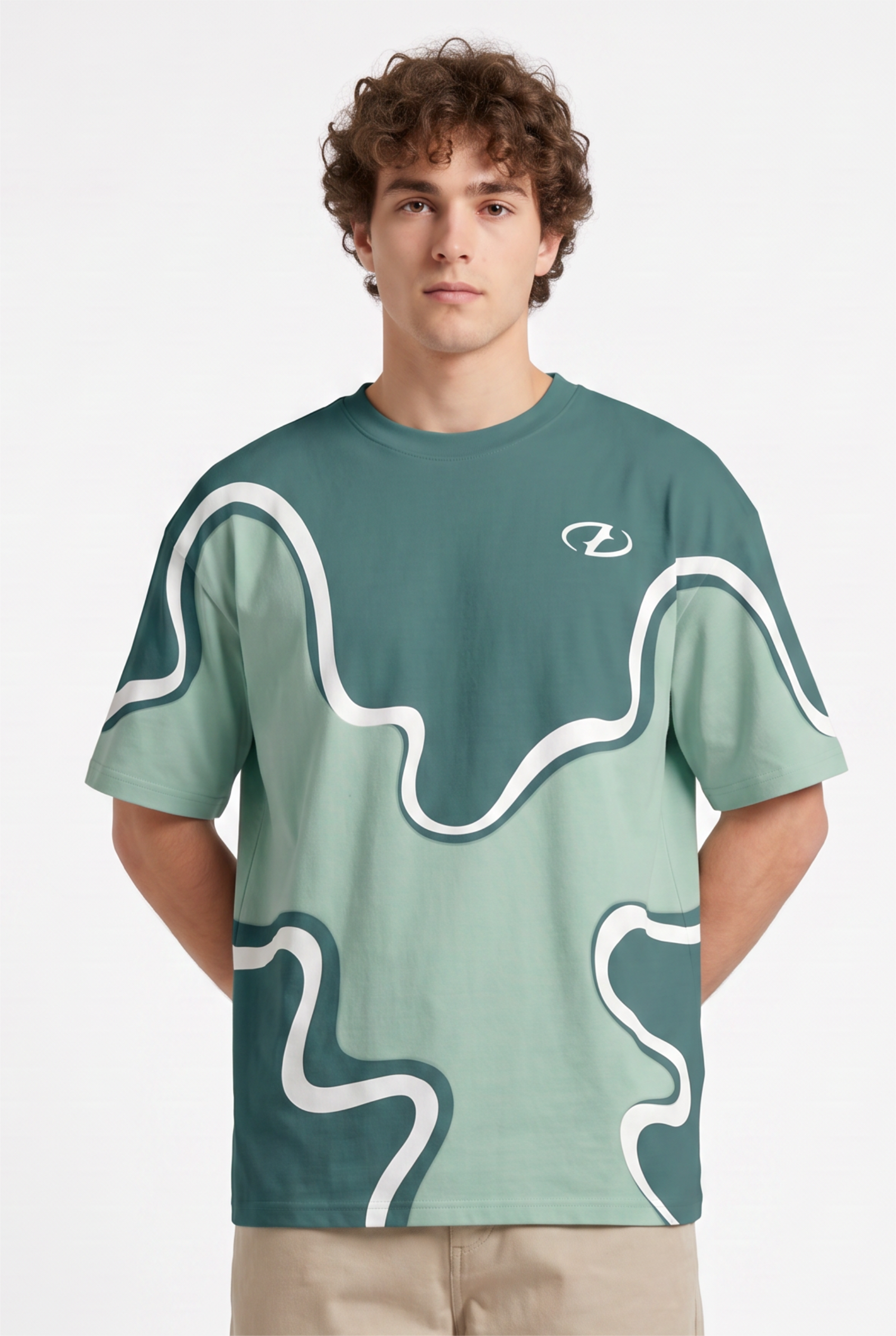 Olive Dropped Shoulder Oversized Tee