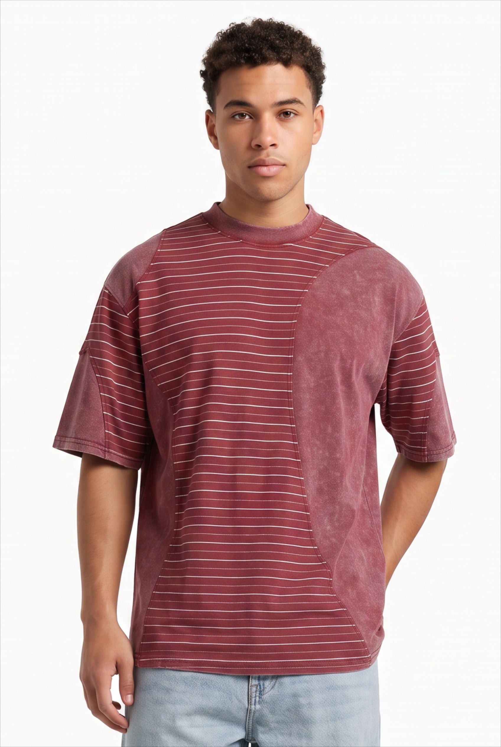 Red Round Neck Essential Tee