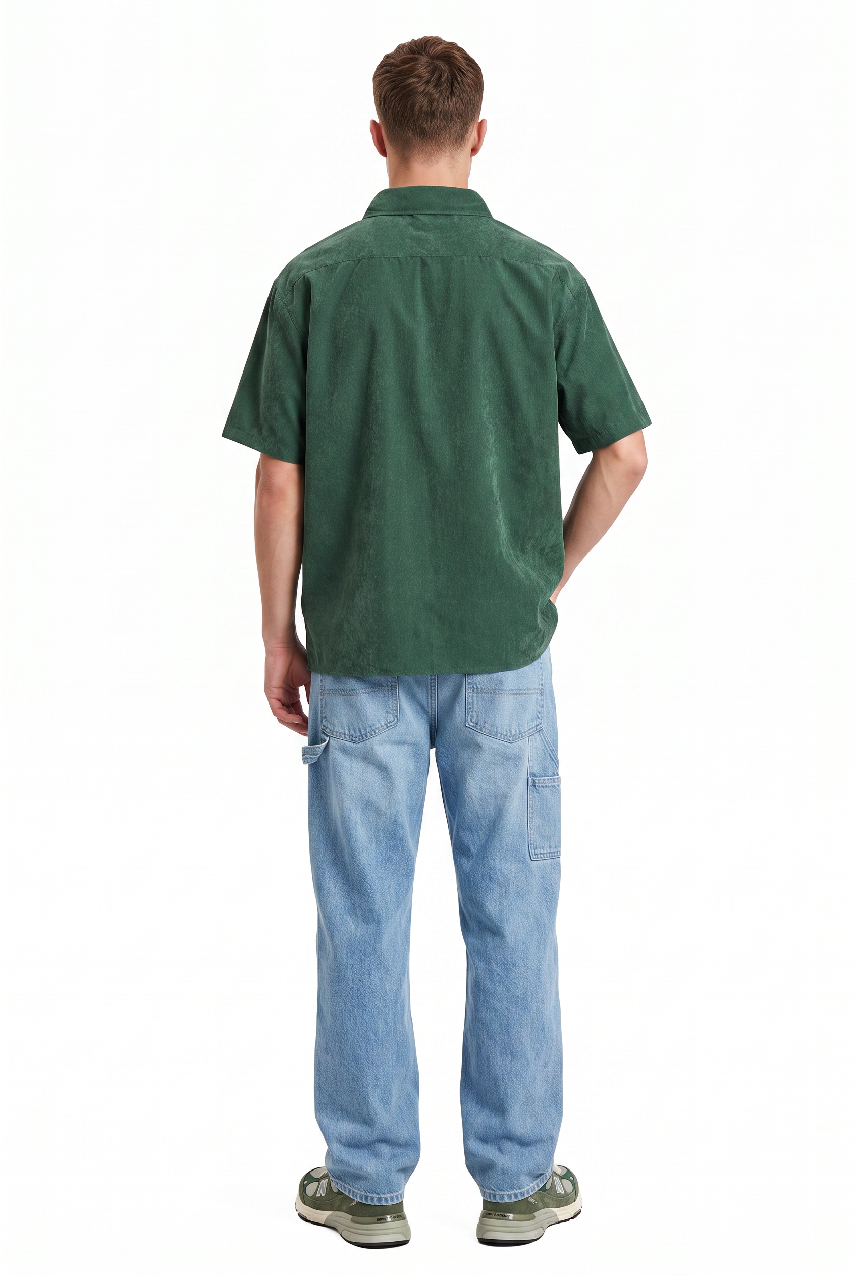 Olive Chest Pocket Casual Shirt