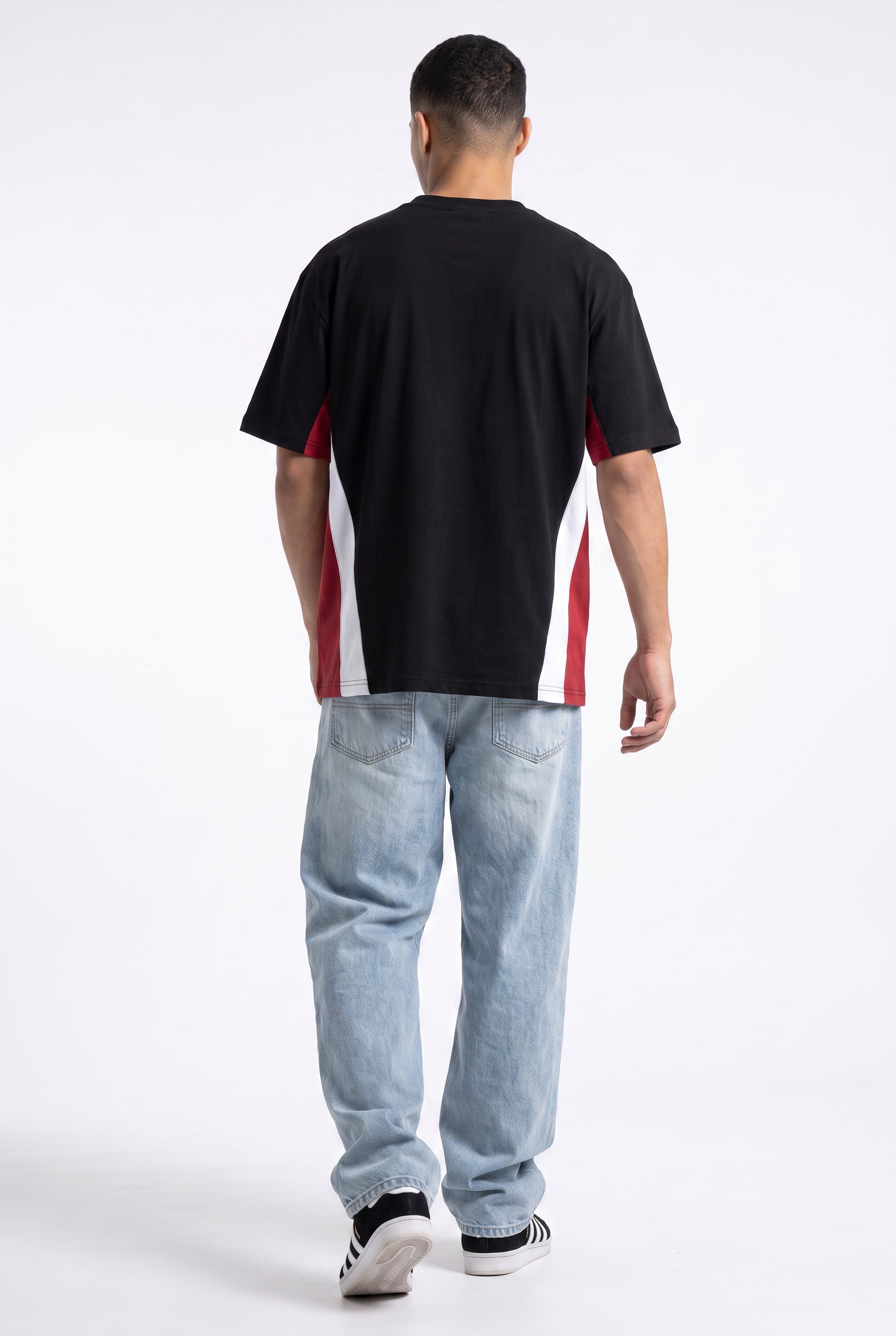 Black Oversized Crew Neck Tee