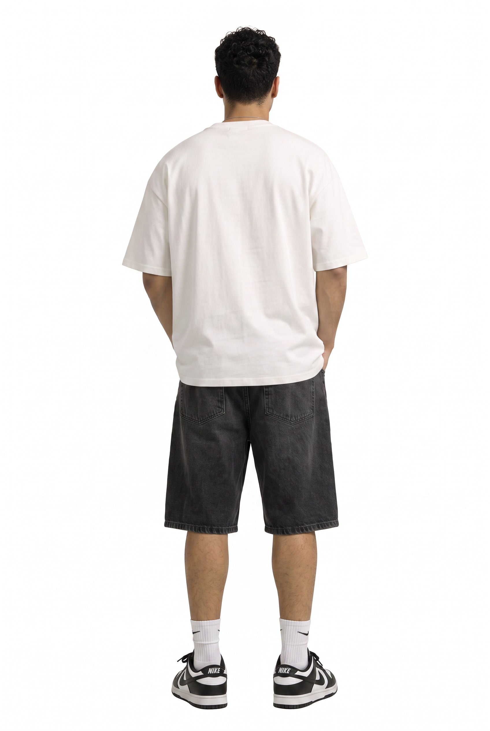 White Dropped Shoulder Oversized Tee