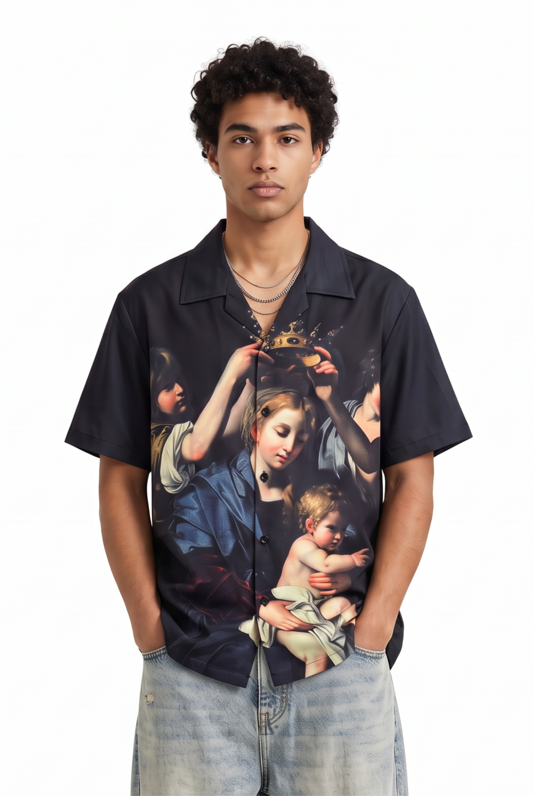Black Chest Pocket Casual Shirt