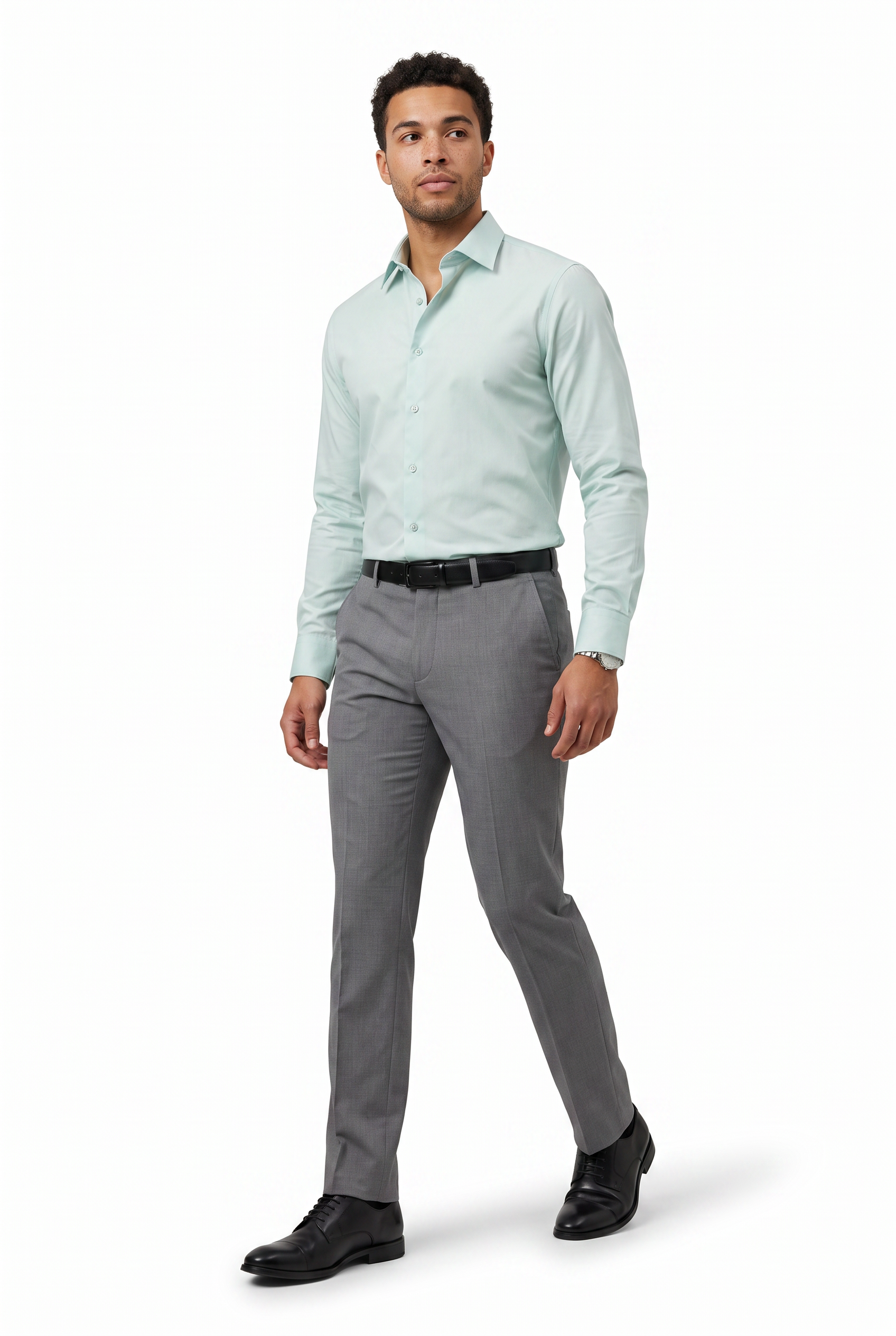 Sage Green Slim Formal Shirt