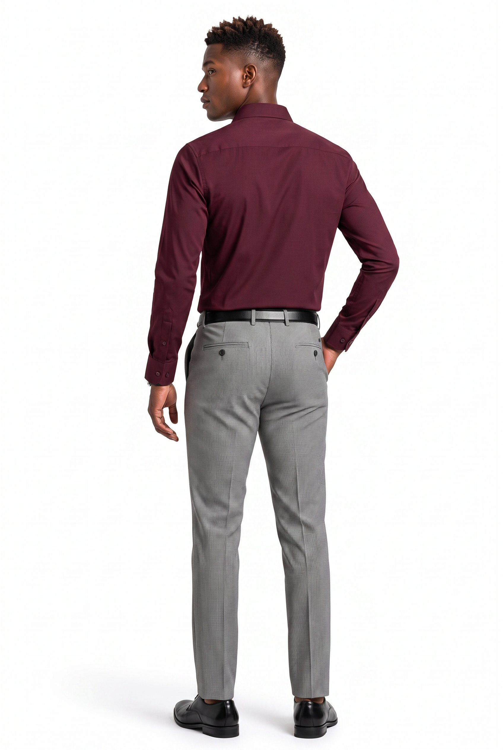 Maroon Slim Formal Shirt